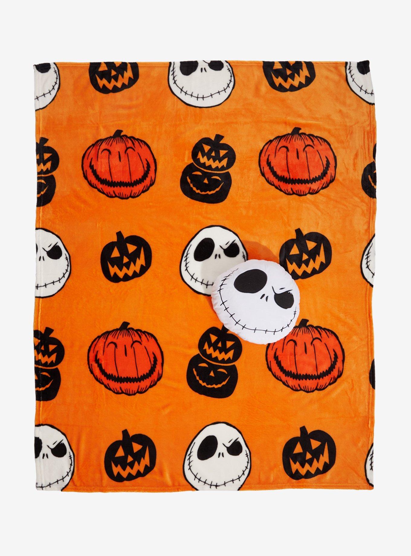 The Nightmare Before Christmas Pumpkin Pillow & Throw Blanket Set, , hi-res