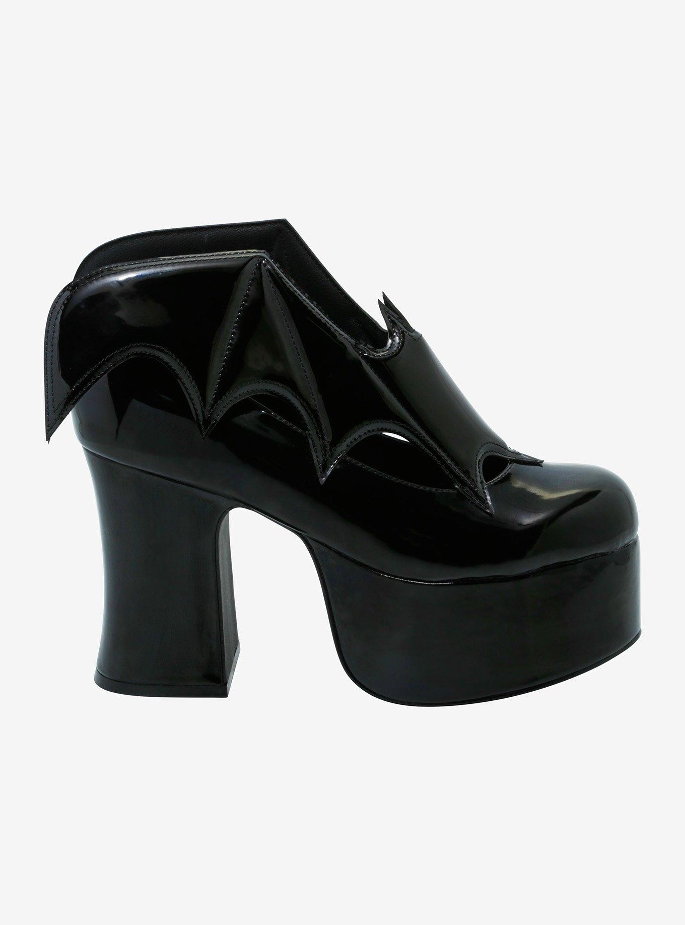 Strange Cvlt Black Vampira Platform Heels, , hi-res