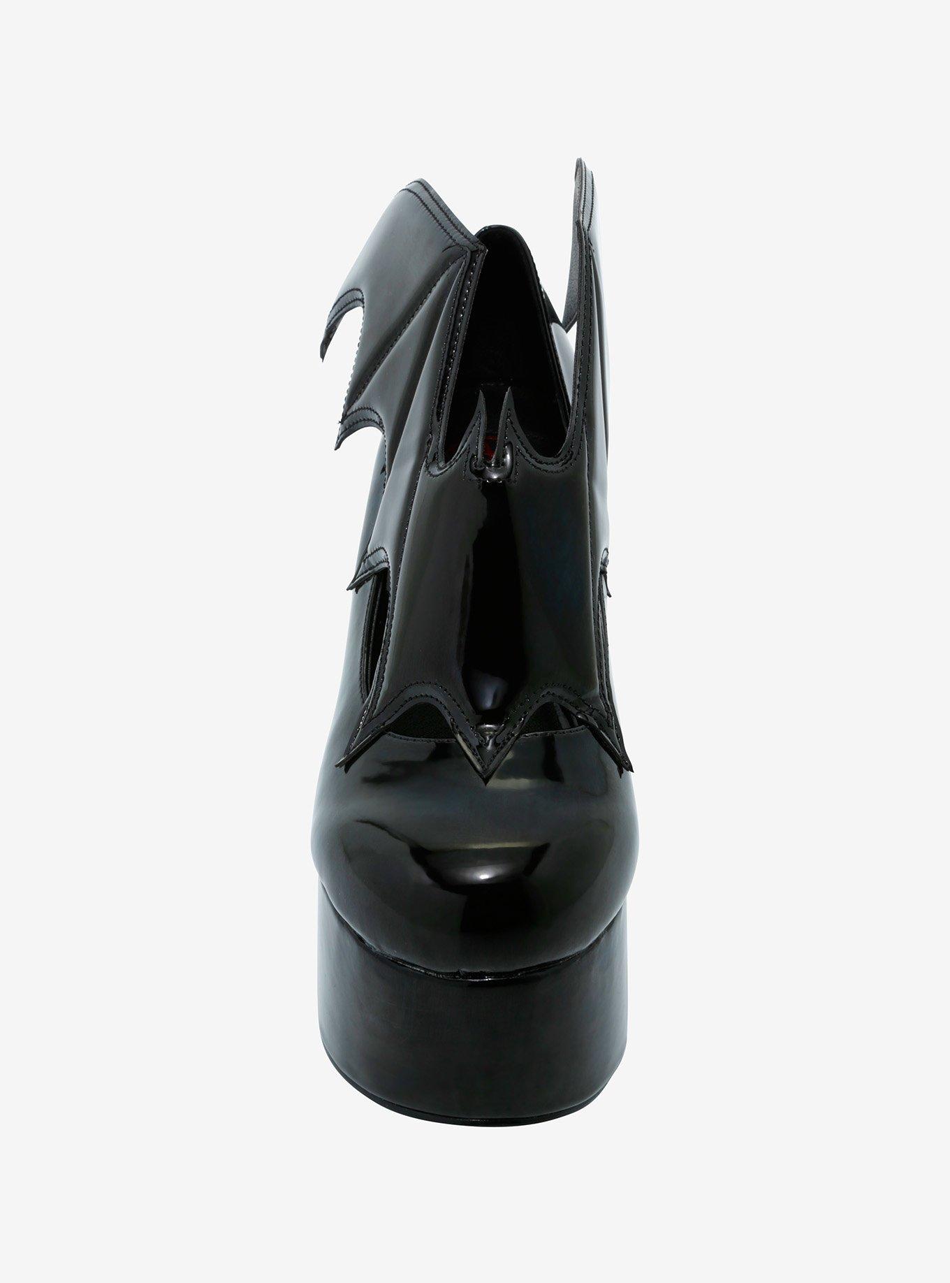 Strange Cvlt Black Vampira Platform Heels, MULTI, alternate