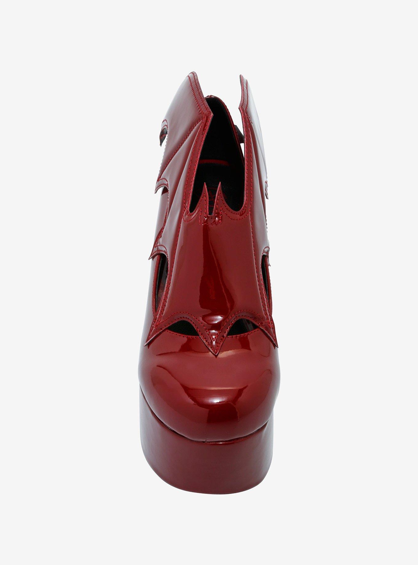 Strange Cvlt Burgundy Vampira Platform Heels, MULTI, alternate