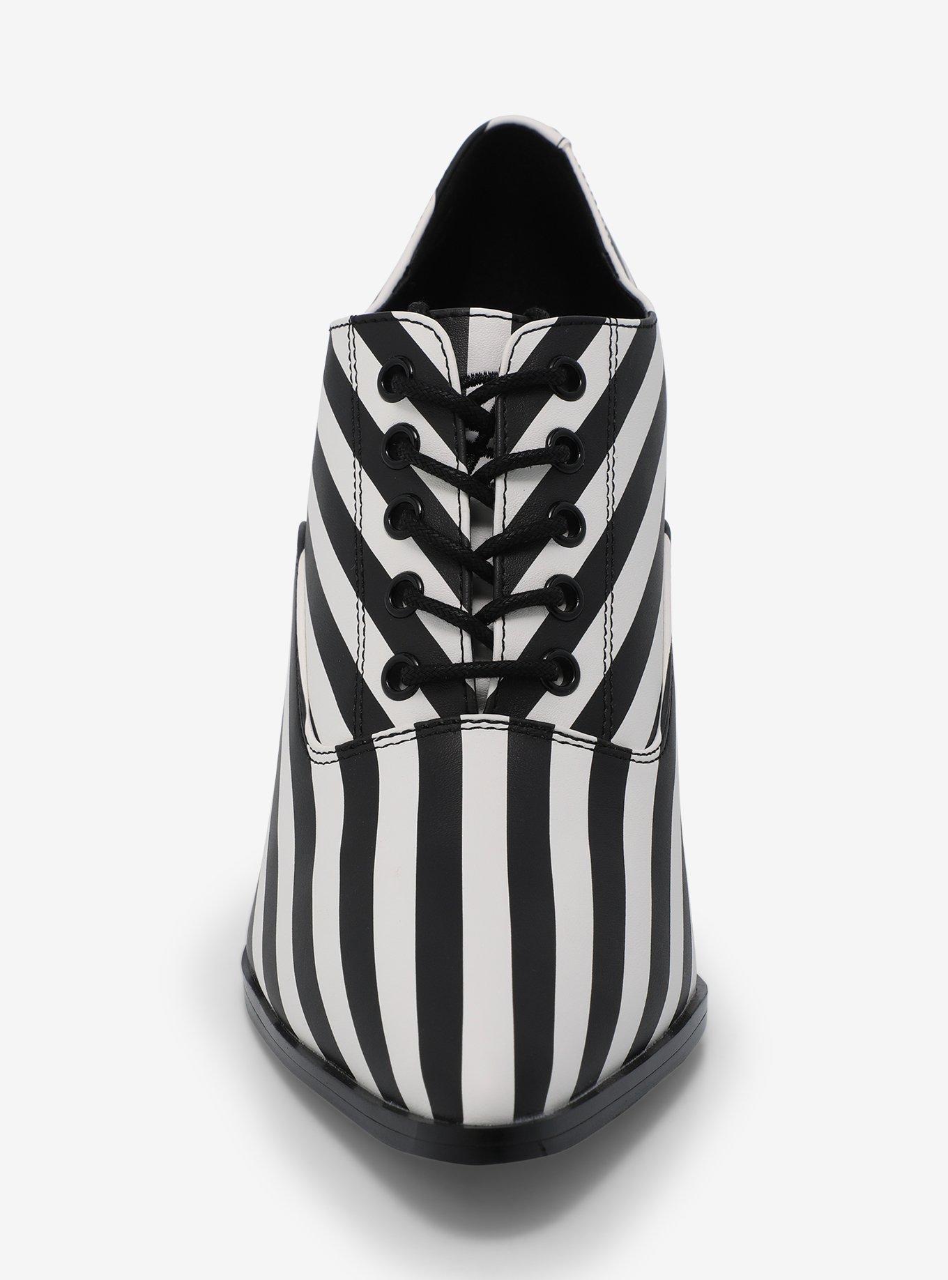 Strange Cvlt Black & White Stripe Victoria Heels, MULTI, alternate