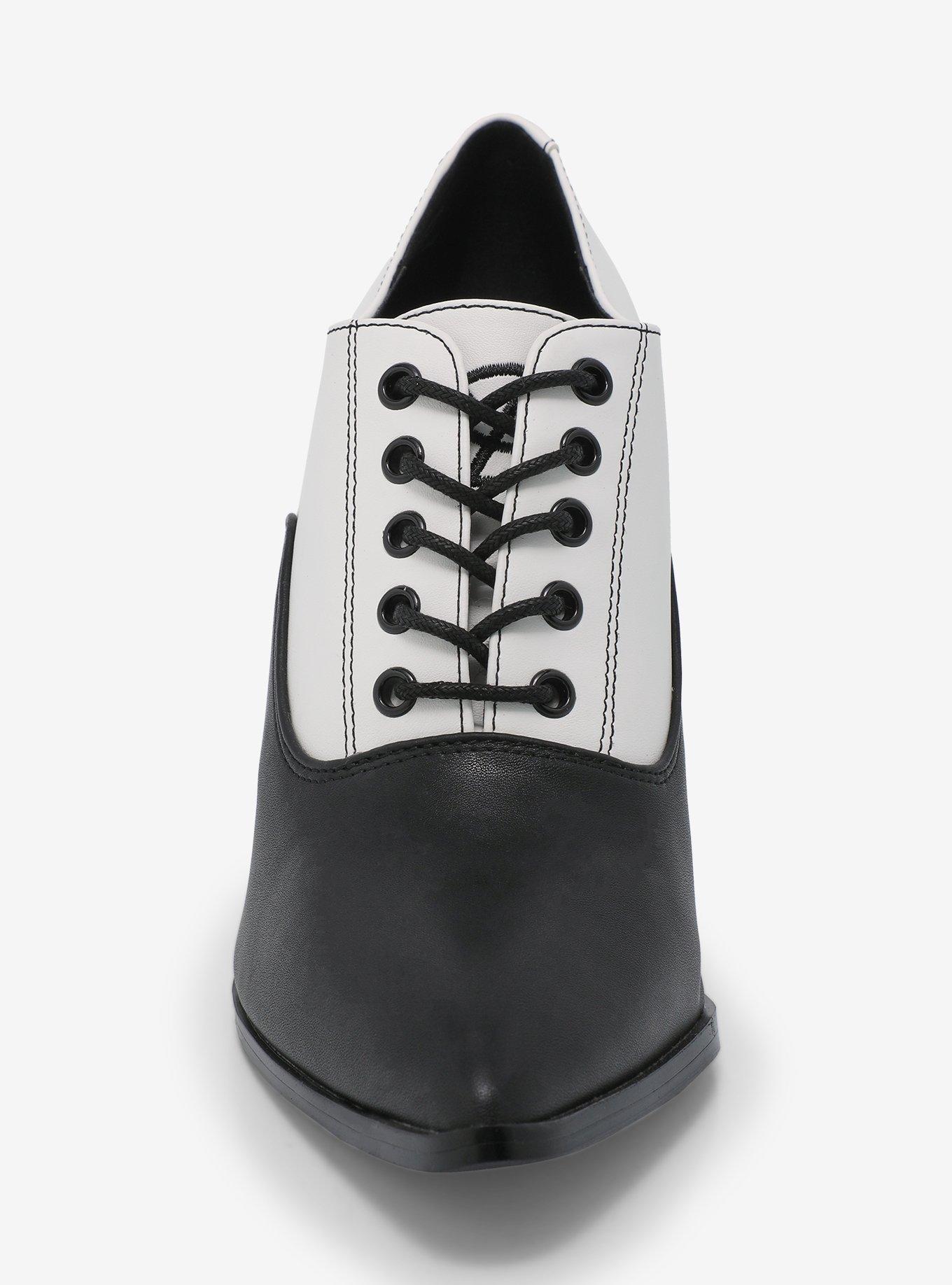 Strange Cvlt Black & White Two-Tone Victoria Heels