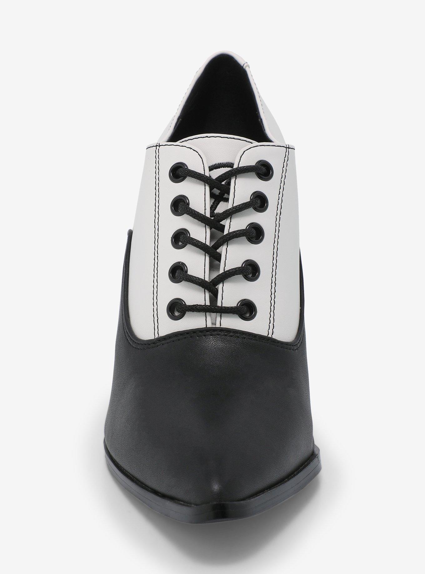Strange Cvlt Black & White Two-Tone Victoria Heels, MULTI, alternate