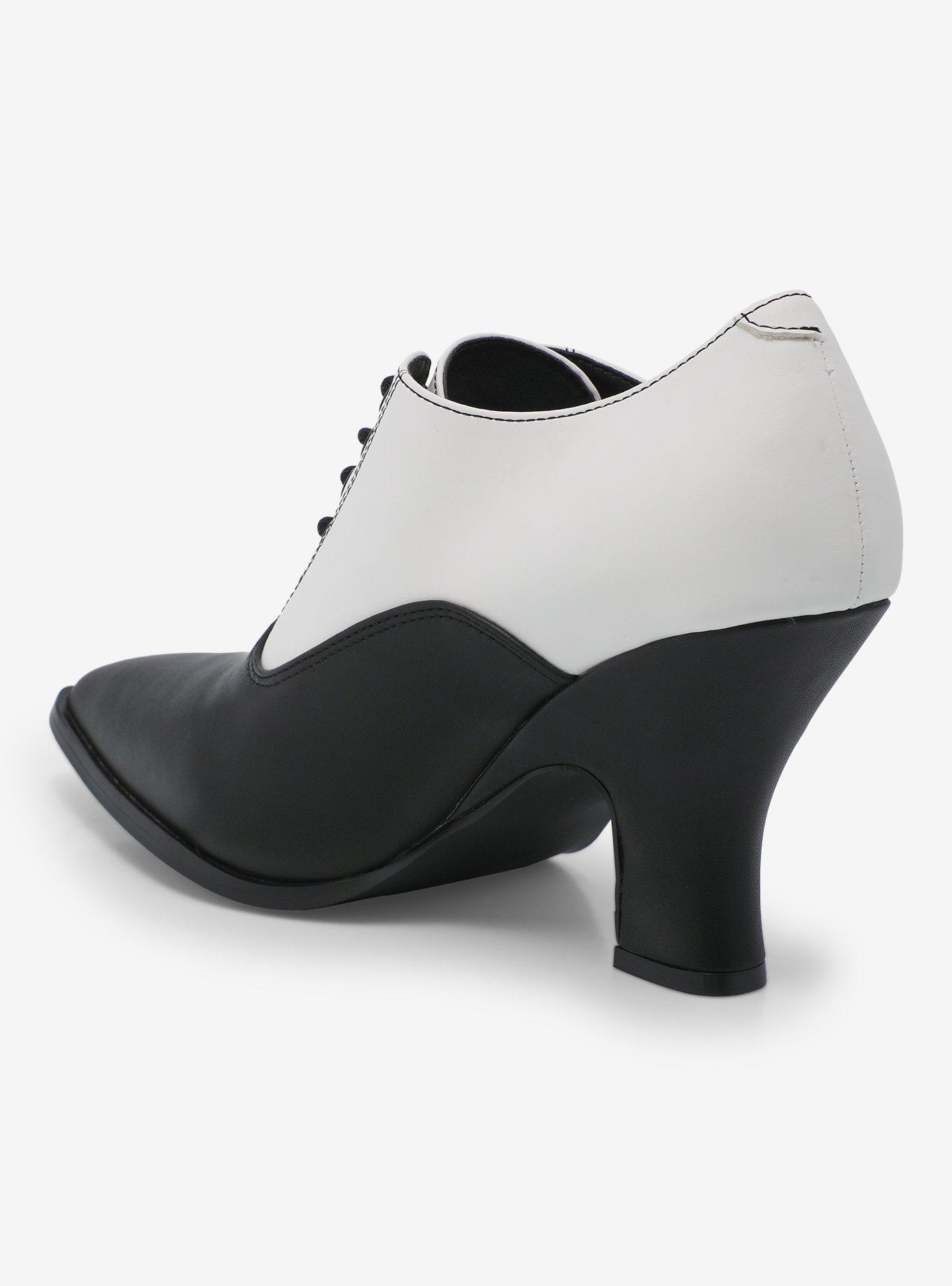 Strange Cvlt Black & White Two-Tone Victoria Heels