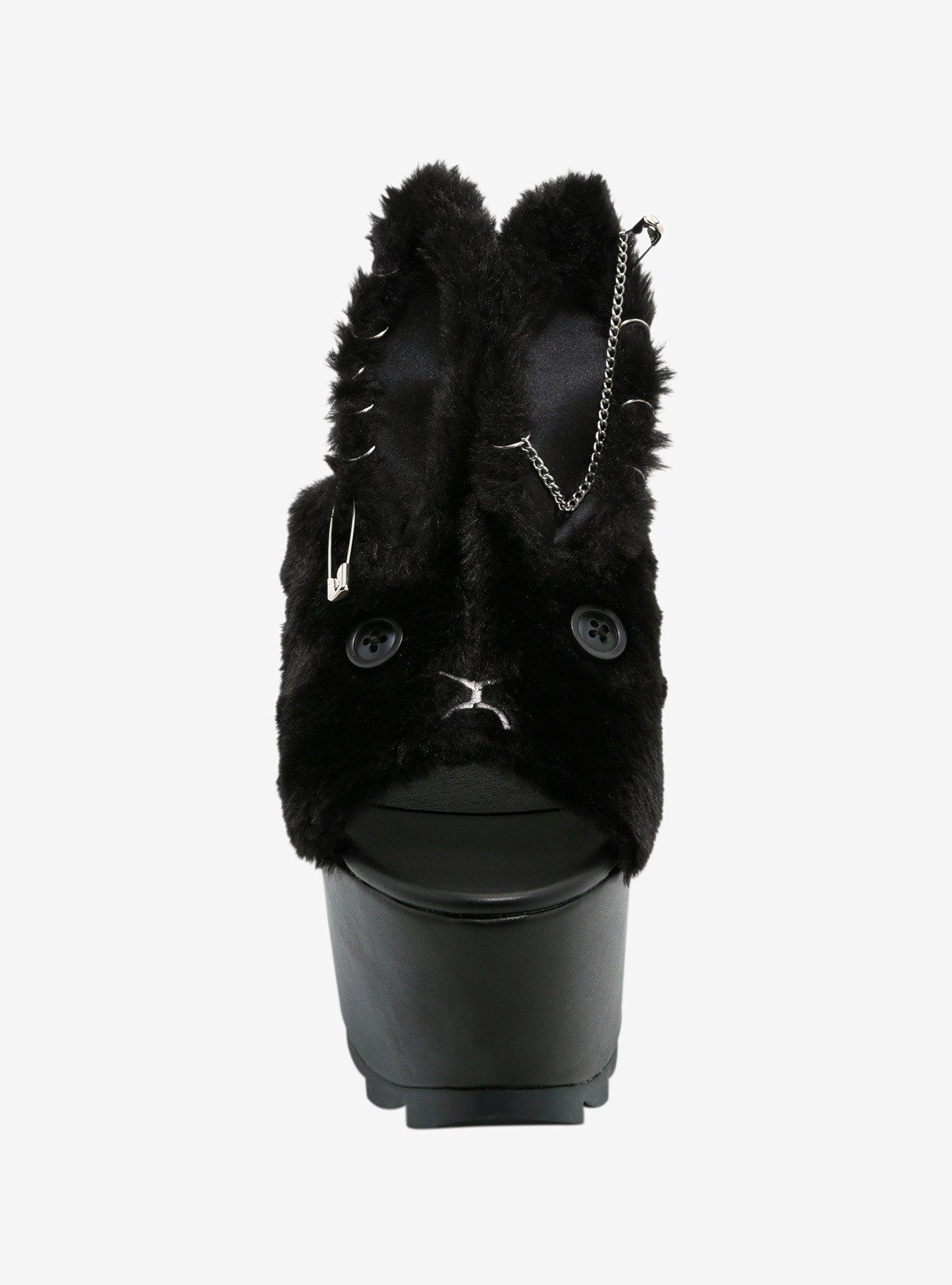 YRU Baddie Bunny Fuzzy Platform Heels, MULTI, alternate