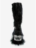 YRU Black Boogie Monster Fuzzy Platform Boots, MULTI, alternate