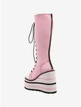 YRU Black & Pink Heart Detention Platform Boots, MULTI, alternate