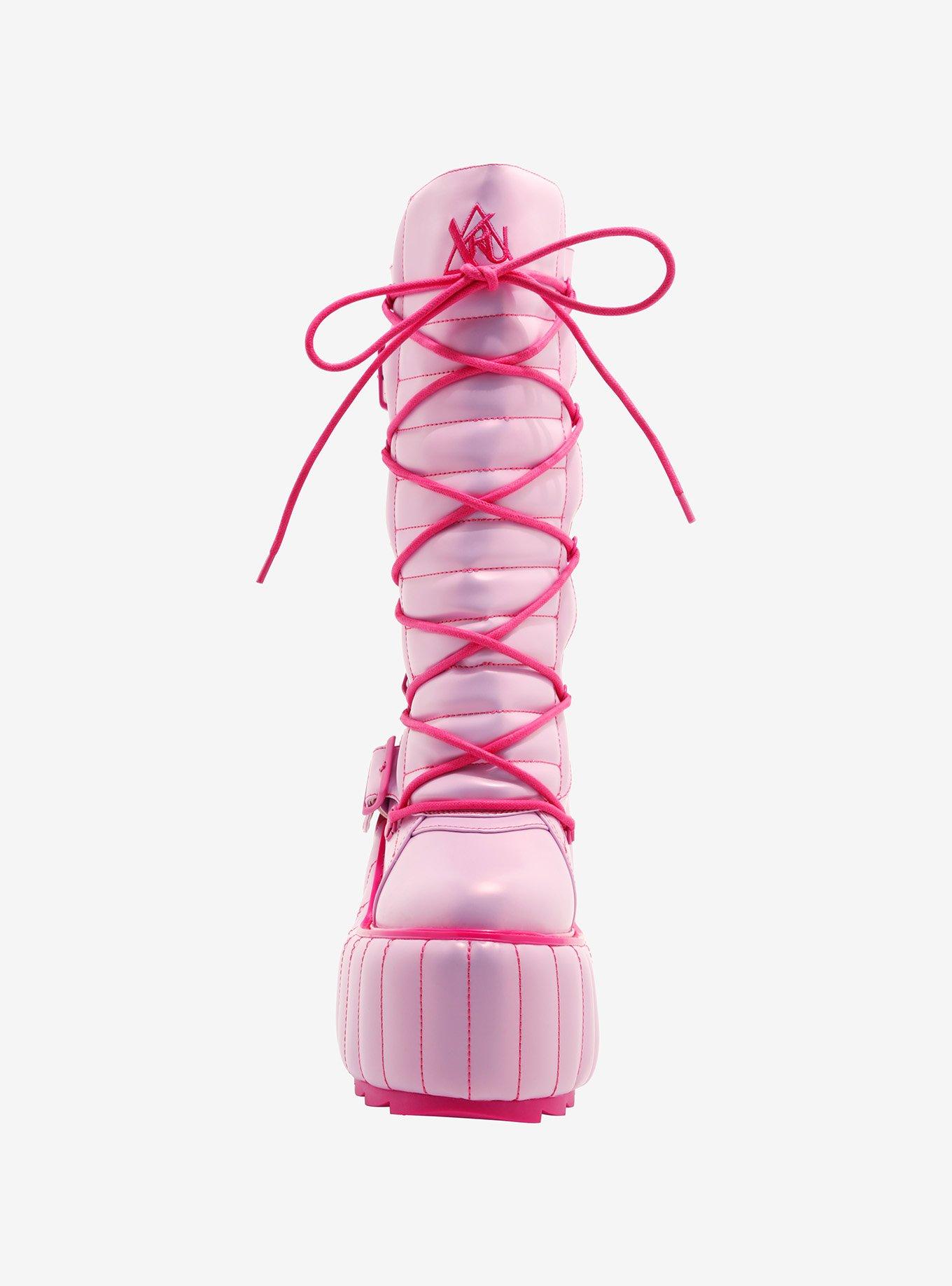 YRU Pink Dune Platform Boots, MULTI, alternate