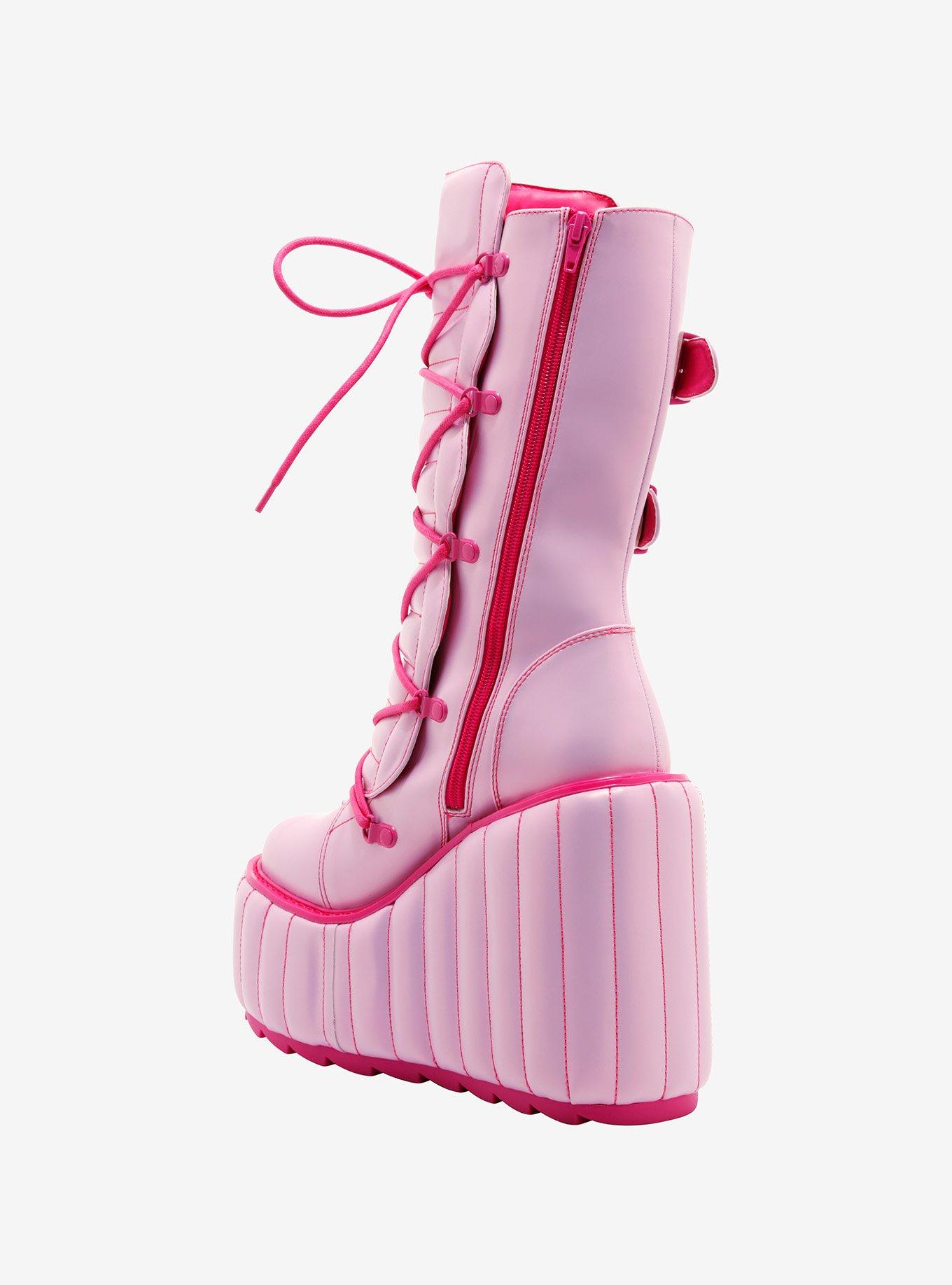 YRU Pink Dune Platform Boots, MULTI, alternate