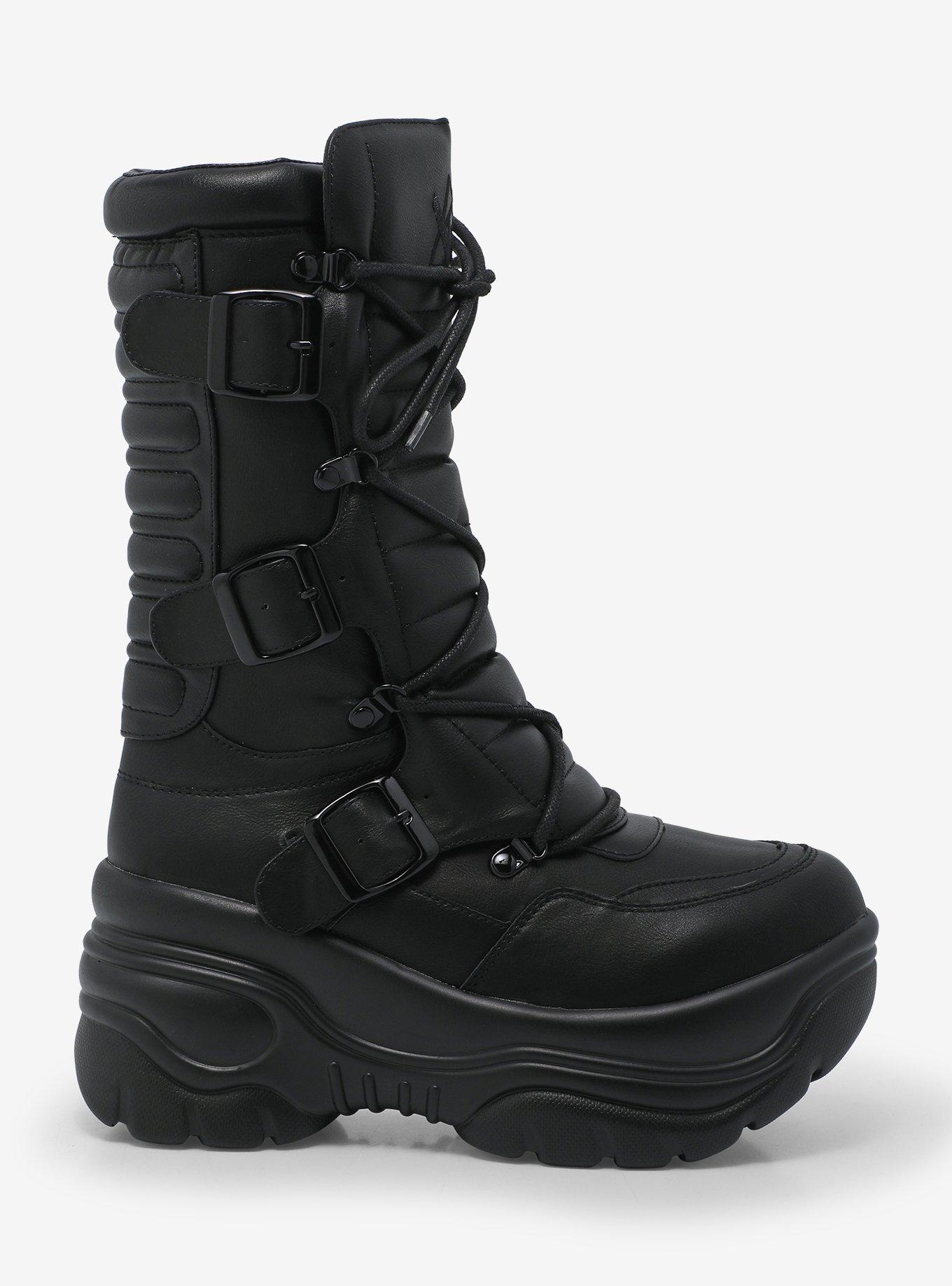 YRU Black Matrixx Moto Chunky Boots, MULTI, alternate