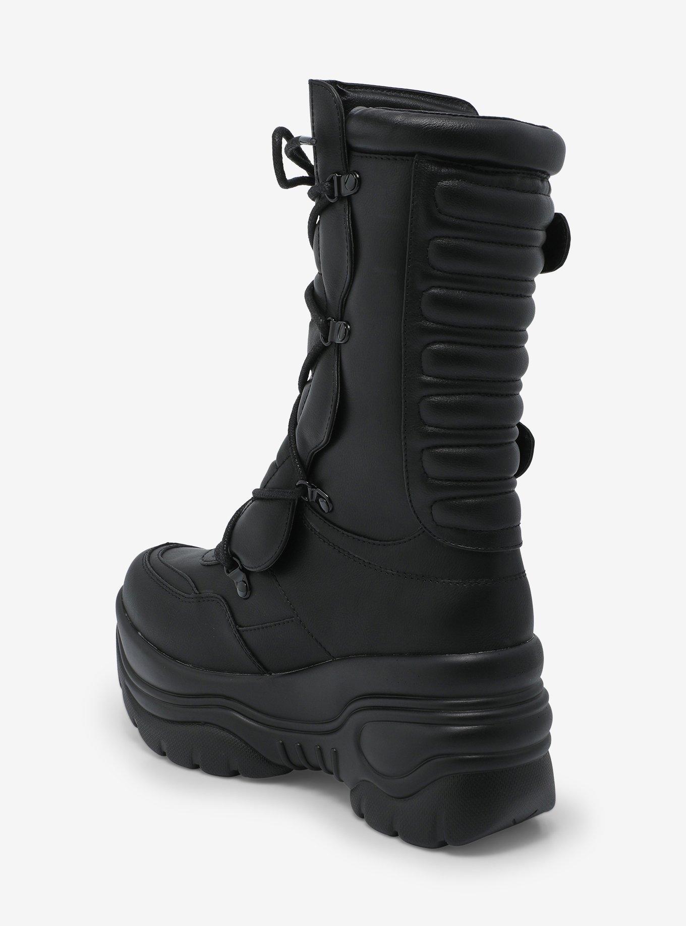 YRU Black Matrixx Moto Chunky Boots, MULTI, alternate