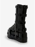 YRU Black Patent Heart Harness Platform Boots, MULTI, alternate