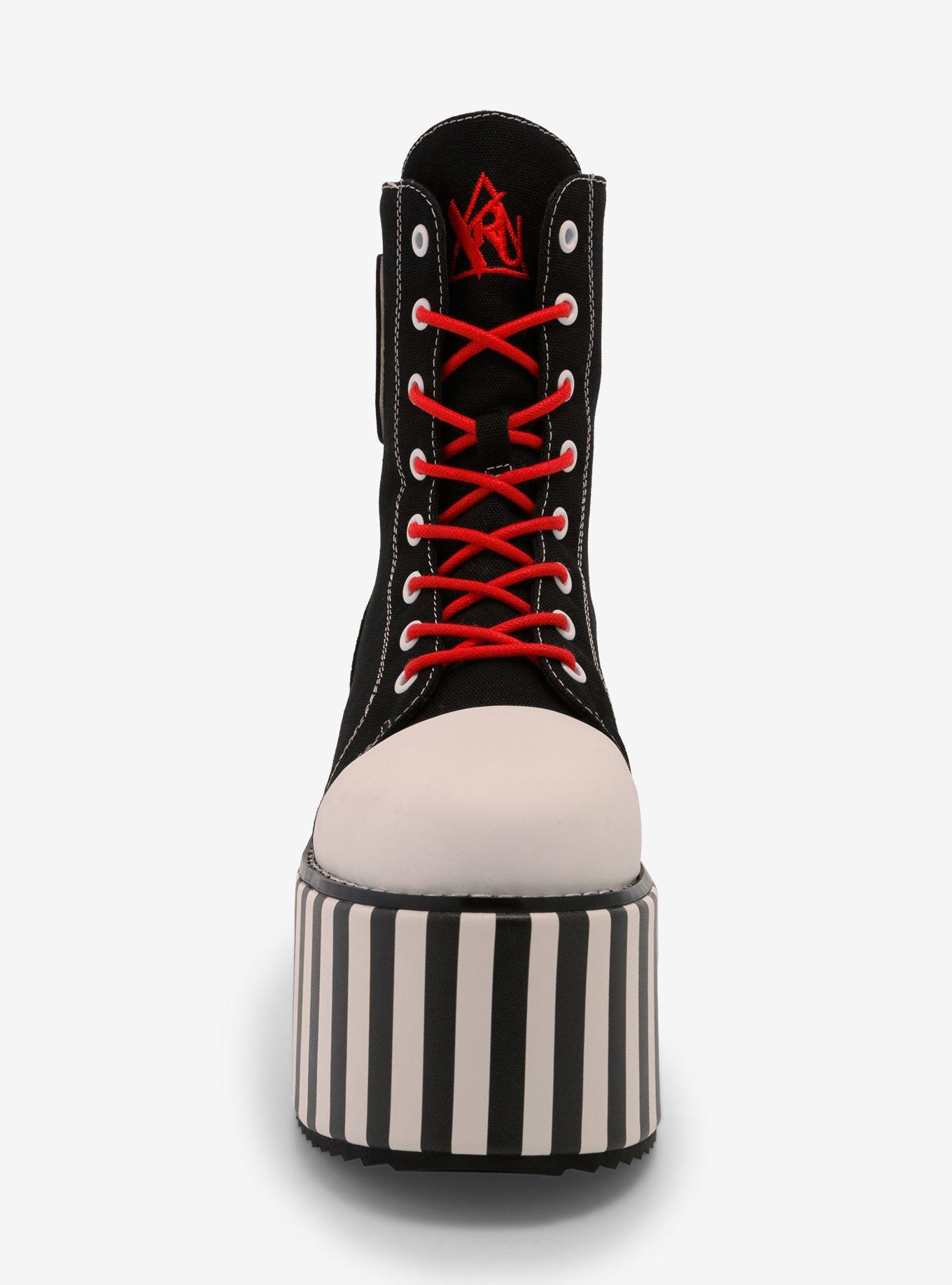 YRU X Emily The Strange Stripe Platform Boots, MULTI, alternate