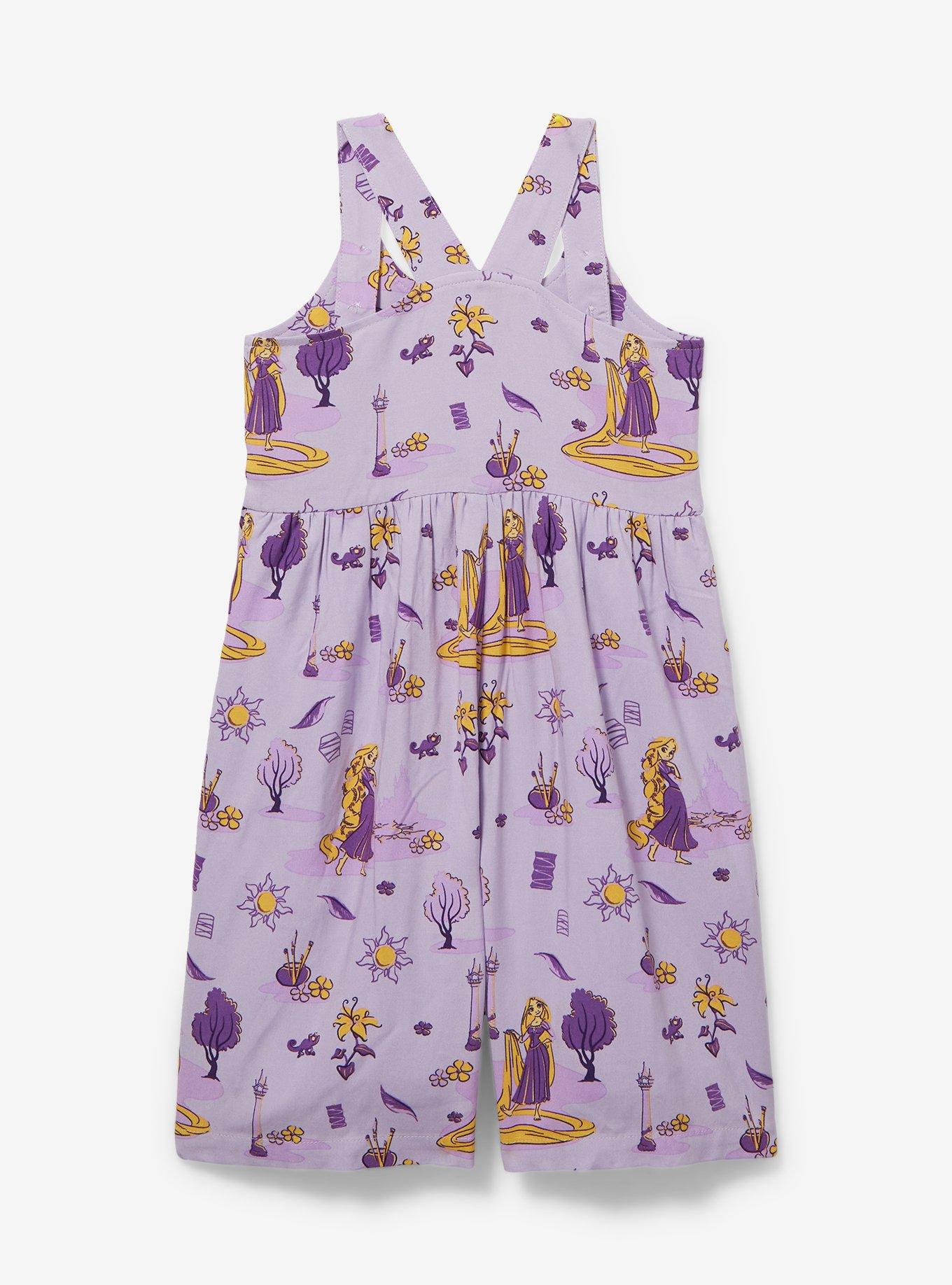 Disney Tangled Rapunzel Button Front Toddler Romper &mdash; BoxLunch Exclusive, MULTI, alternate