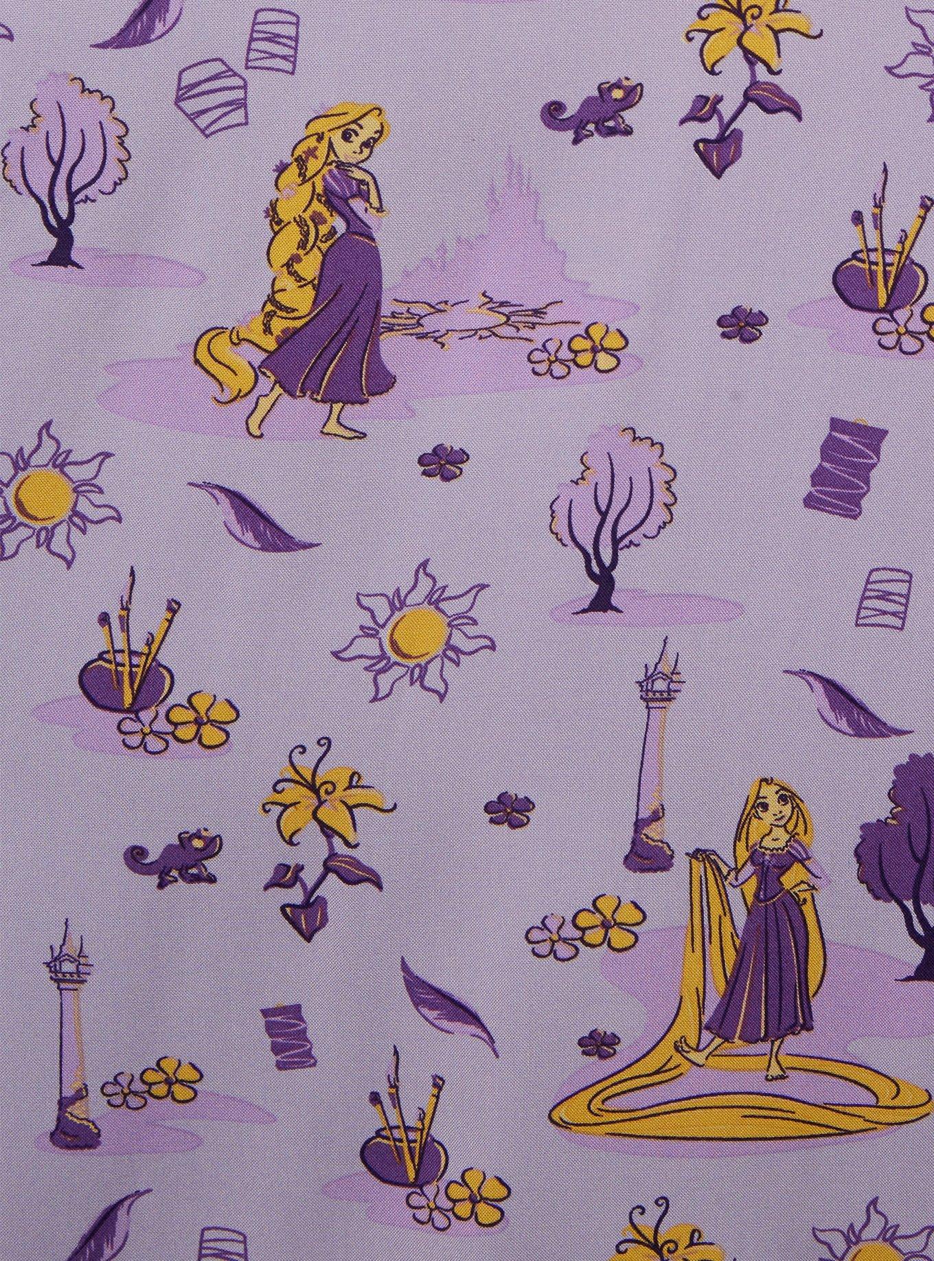 Disney Tangled Rapunzel Button Front Toddler Romper &mdash; BoxLunch Exclusive, MULTI, alternate