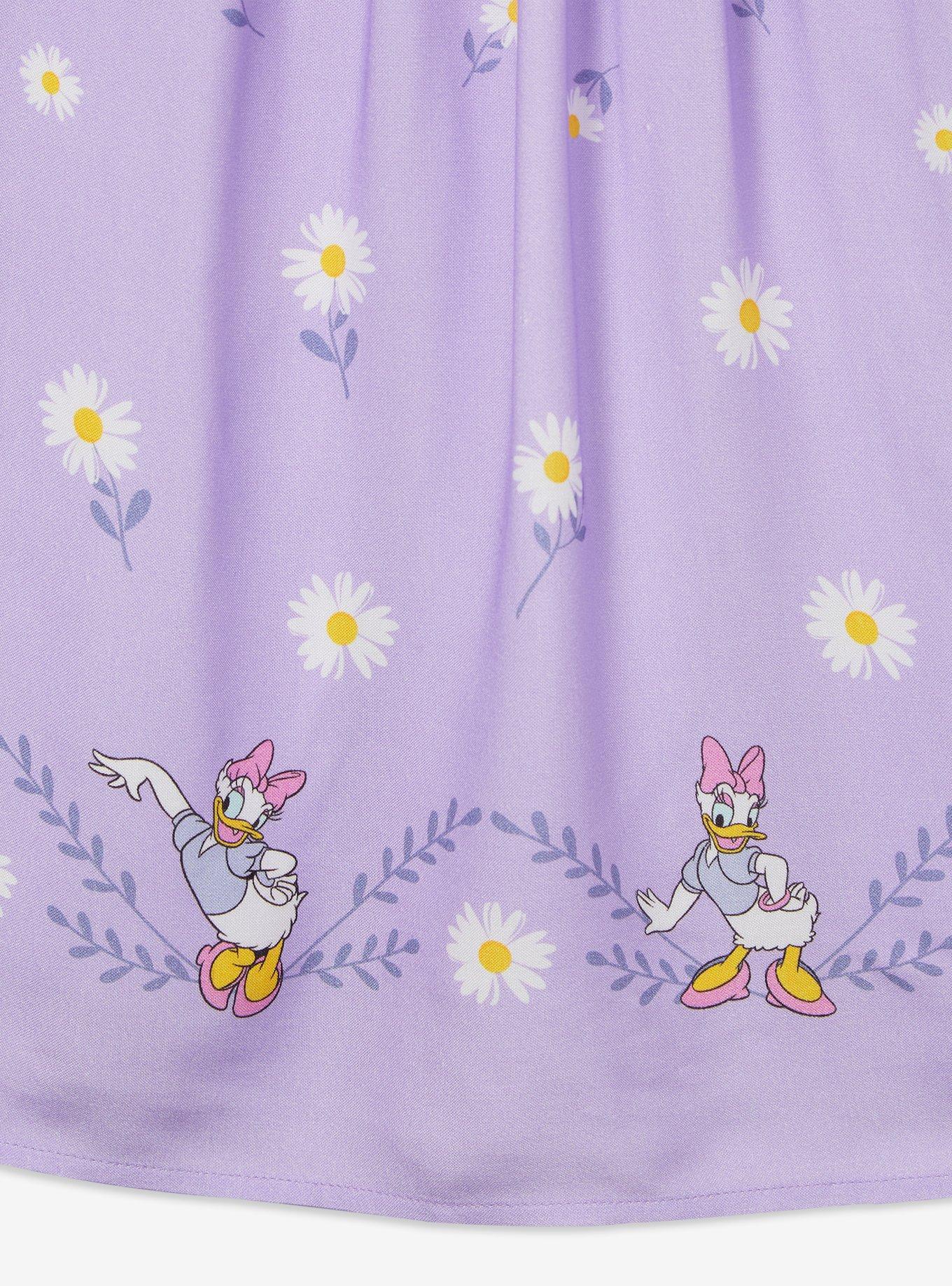 Disney Daisy Duck Button Front Toddler Romper &mdash; BoxLunch Exclusive, PURPLE, alternate