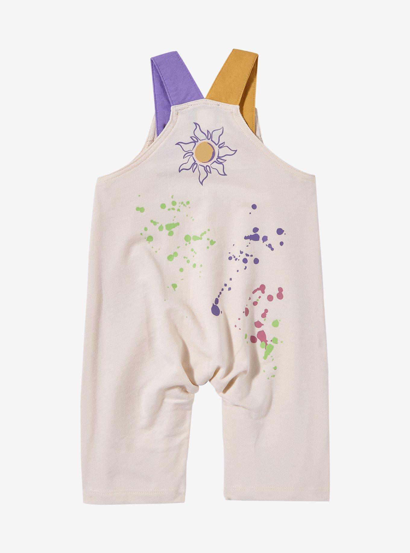 Disney Tangled Rapunzel Paint Splatter Infant Overalls — BoxLunch Exclusive, PAINT SPLATTER, alternate