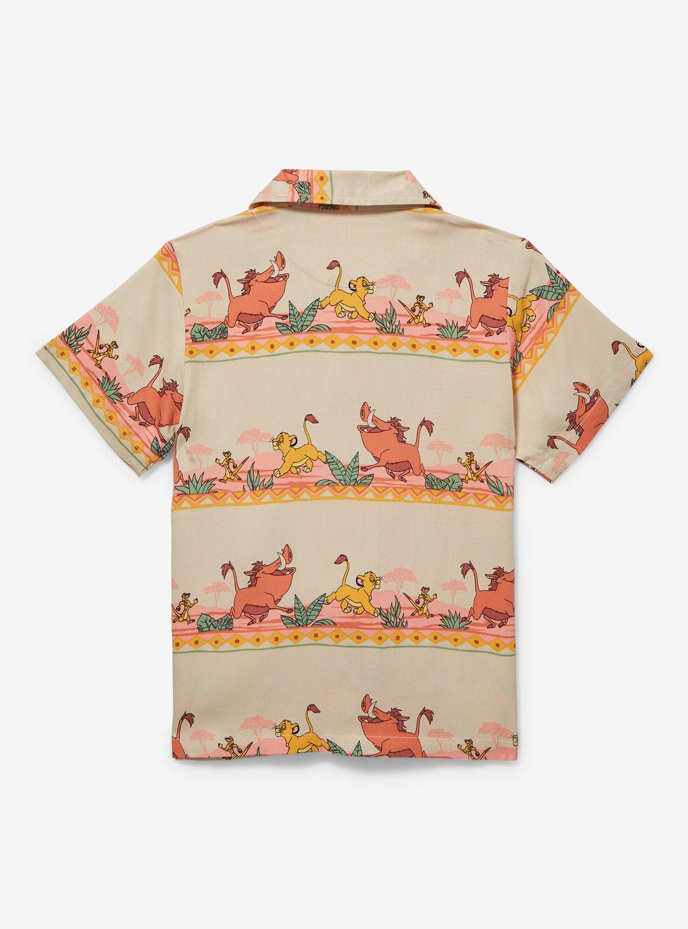 Disney The Lion King Simba, Pumbaa, and Timon Hakuna Matata Toddler Woven Button-Up — BoxLunch Exclusive