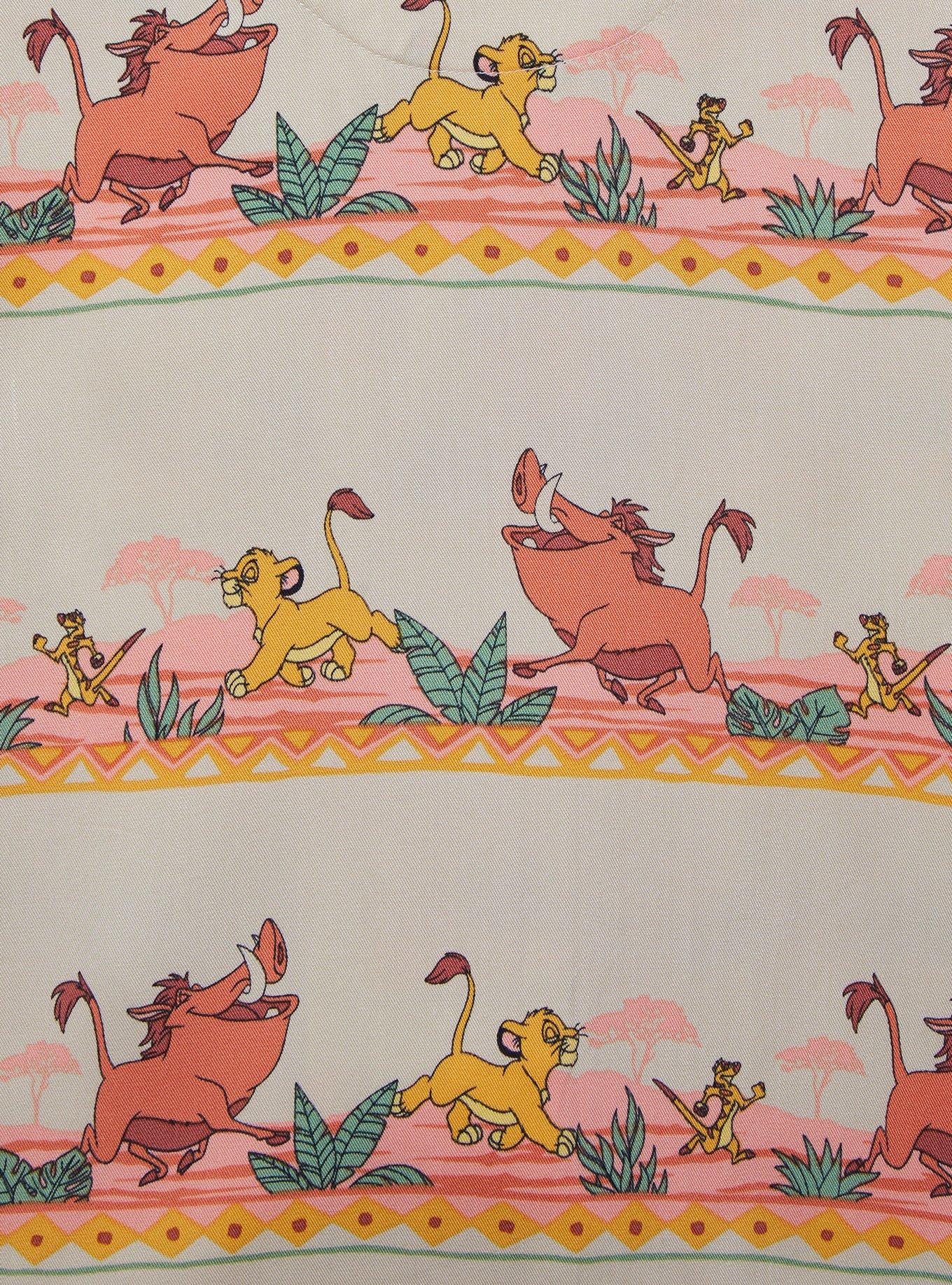 Disney The Lion King Simba, Pumbaa, and Timon Hakuna Matata Toddler Woven Button-Up &mdash; BoxLunch Exclusive, MULTI, alternate