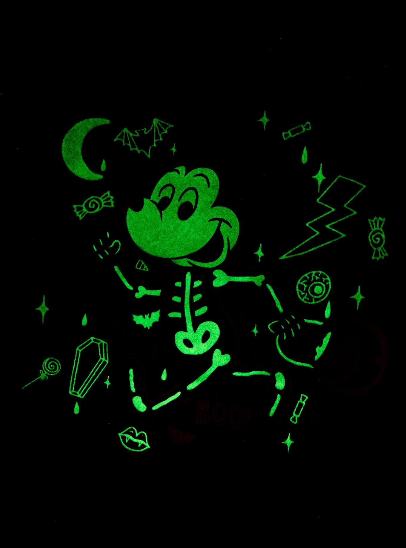 Disney Mickey Mouse Skeleton Glow-in-the-Dark Toddler T-Shirt — BoxLunch Exclusive, MULTI, alternate