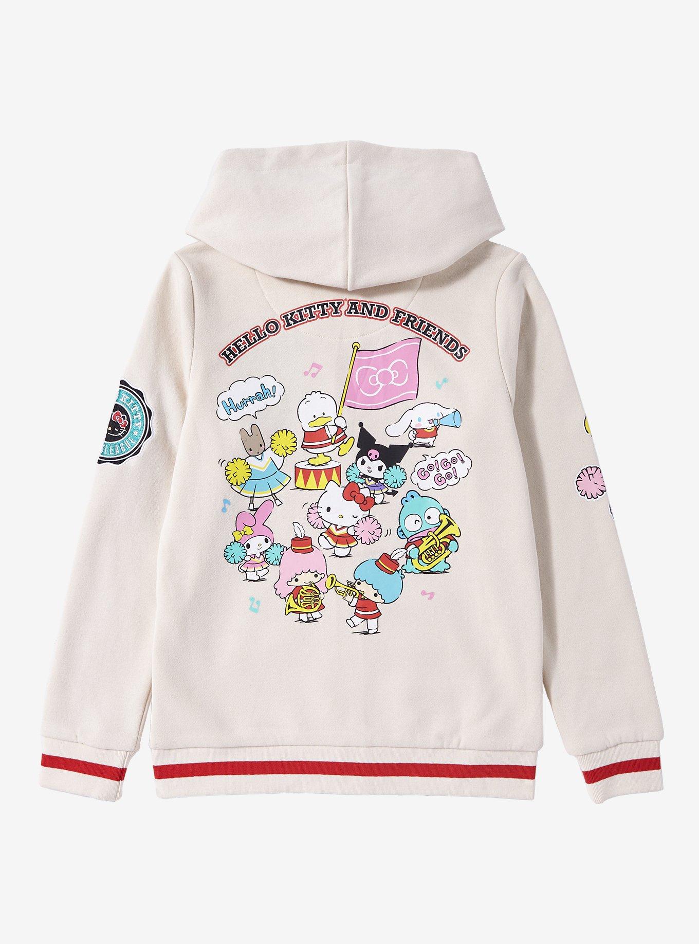 Sanrio Hello Kitty & Friends Sports Patches Youth Zippered Hoodie - BoxLunch Exclusive, MULTI, alternate