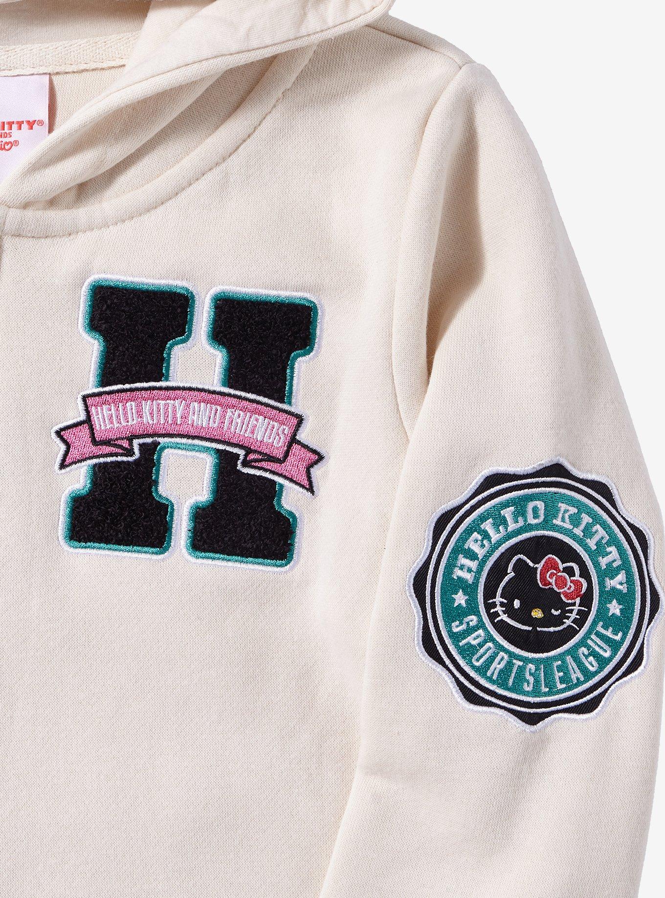 Sanrio Hello Kitty & Friends Sports Patches Youth Zippered Hoodie - BoxLunch Exclusive