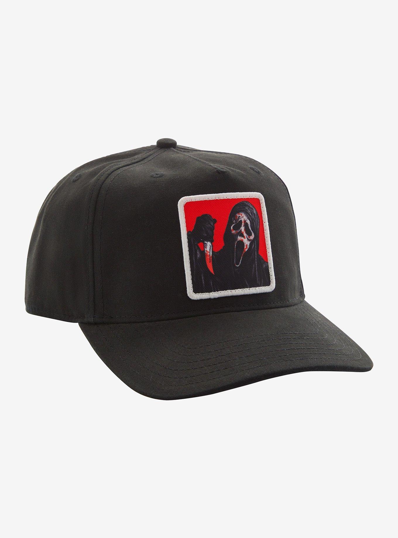 Ghost Face Patch Snapback Hat, , hi-res