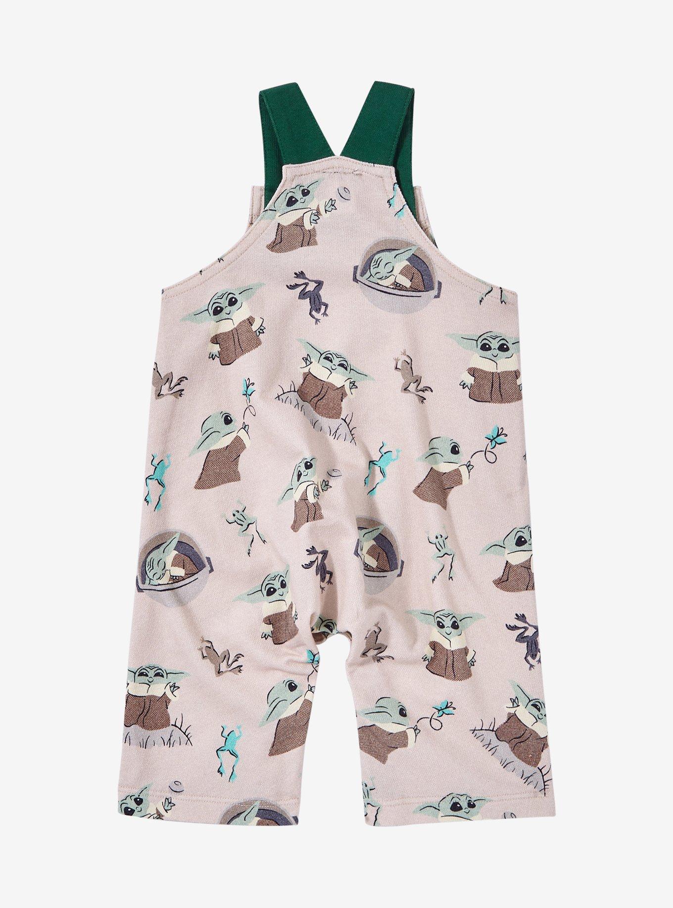 Star Wars The Mandalorian Grogu Infant Overalls &mdash; BoxLunch Exclusive, MULTI, alternate