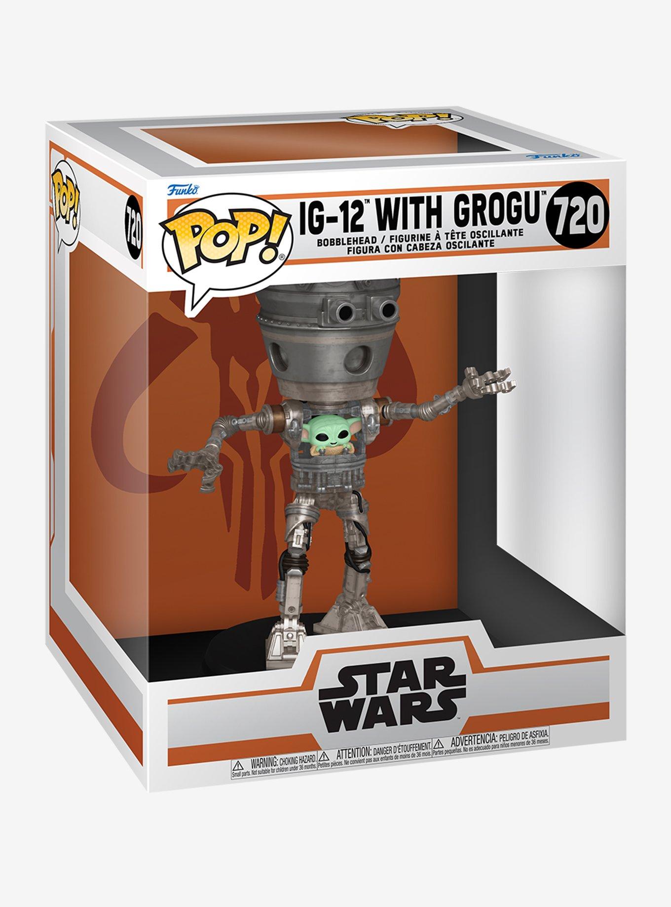 Funko Star Wars The Mandalorian Pop! IG-12 With Grogu Vinyl Bobble-Head Figure, , alternate