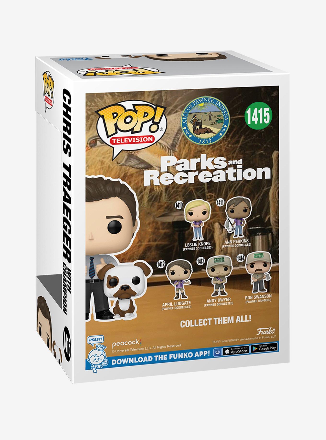 Funko Parks And Recreation Pop! Television Chris Traeger With Champion Vinyl Figure Set, , alternate