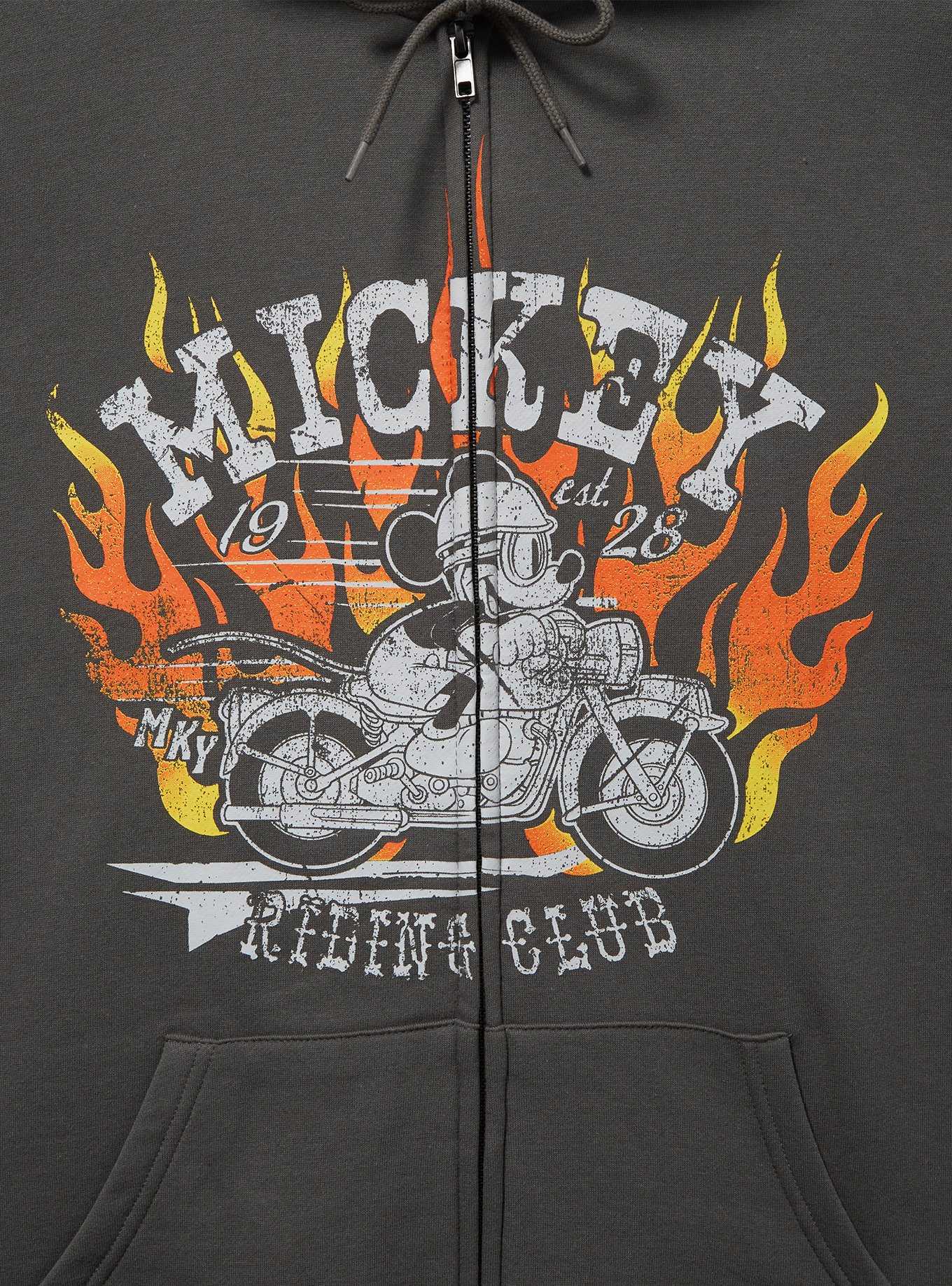 Disney Mickey Mouse Motorcycle Portrait Zippered Hoodie - BoxLunch Exclusive, , hi-res