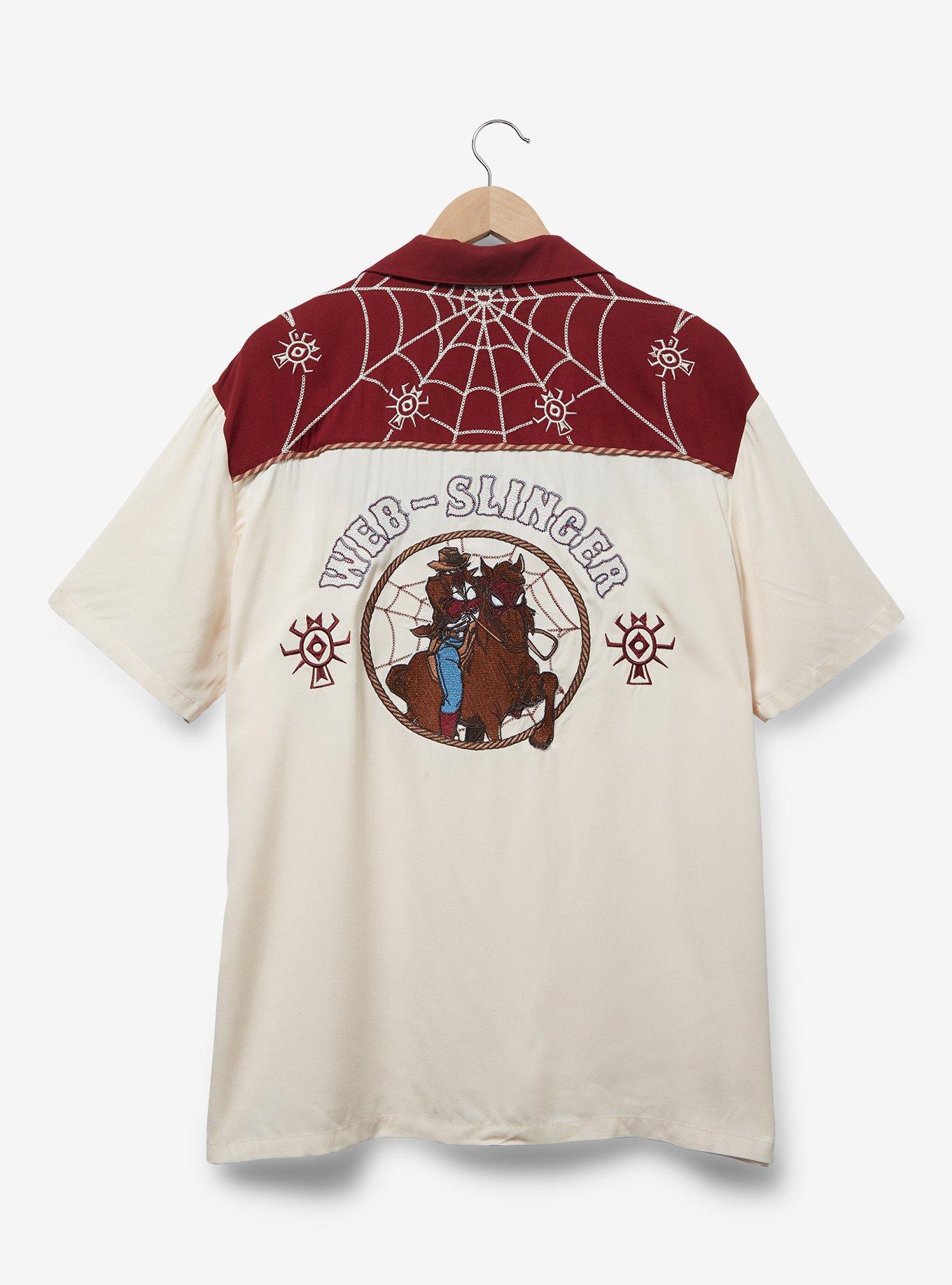 Marvel Spider-Man Web-Slinger Western Woven Button-Up - BoxLunch Exclusive, , alternate