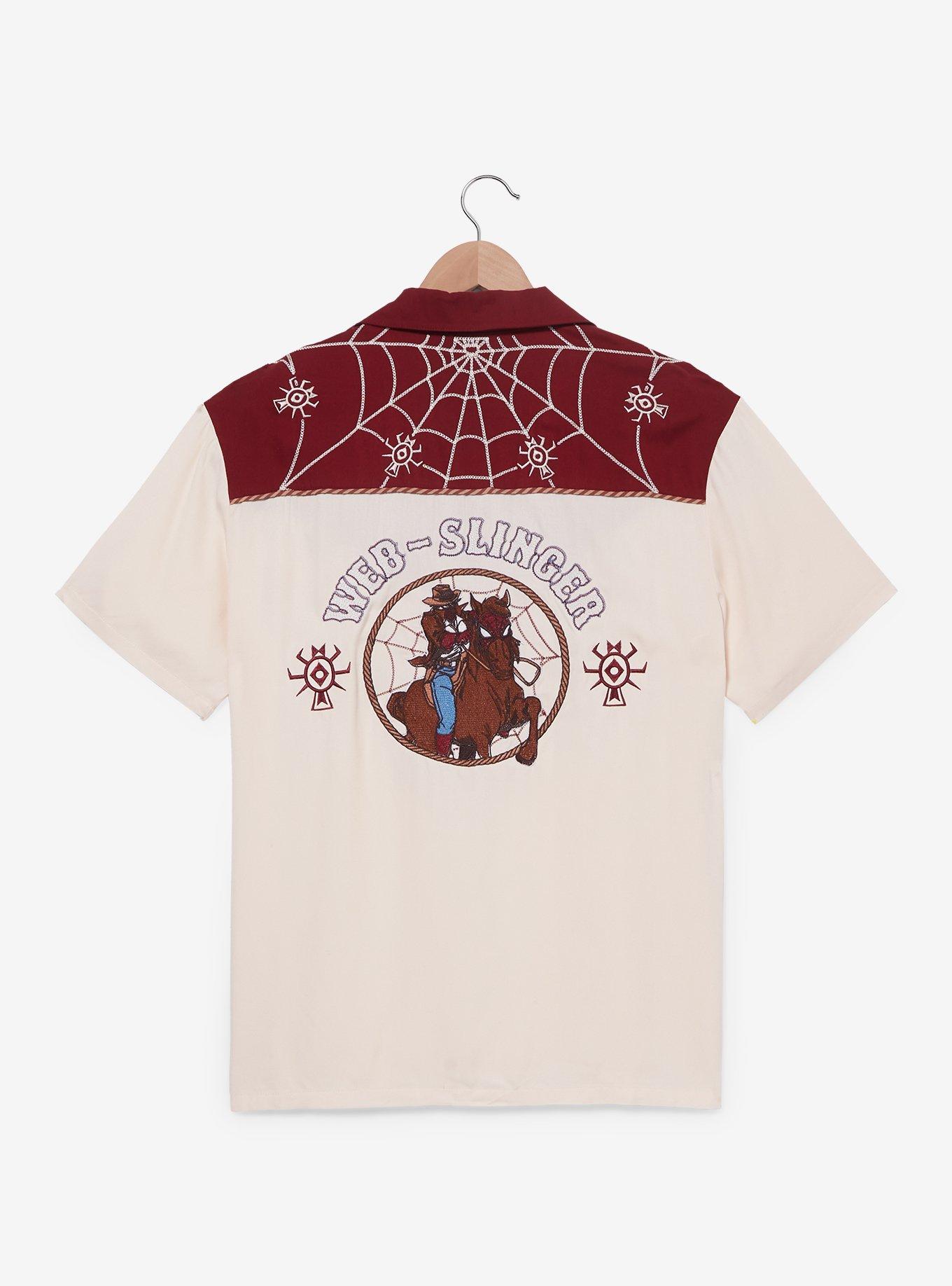 Marvel Spider-Man Web-Slinger Western Woven Button-Up - BoxLunch Exclusive, , alternate