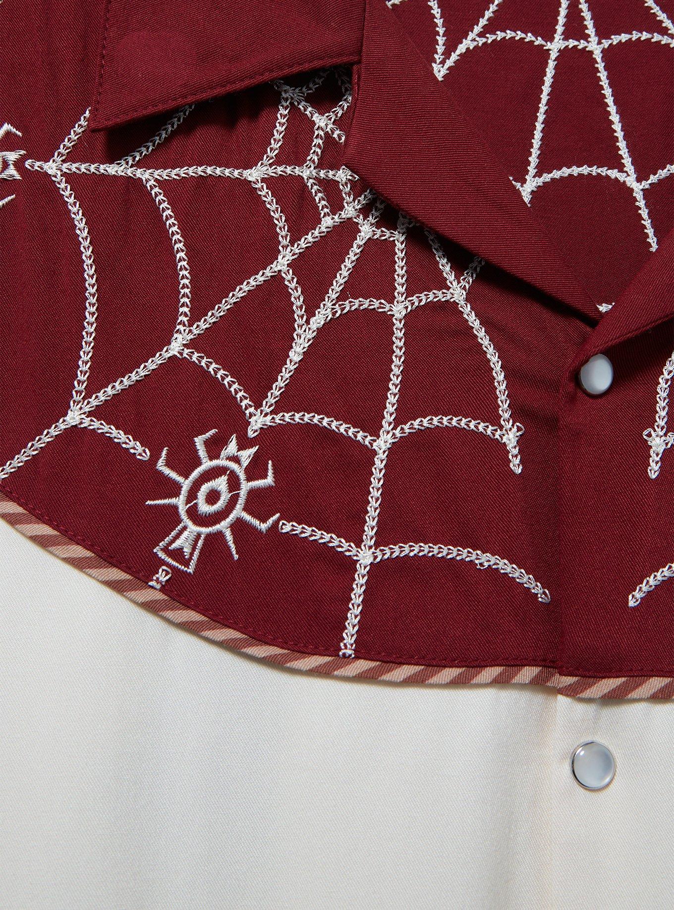 Marvel Spider-Man Web-Slinger Western Woven Button-Up - BoxLunch Exclusive, , alternate
