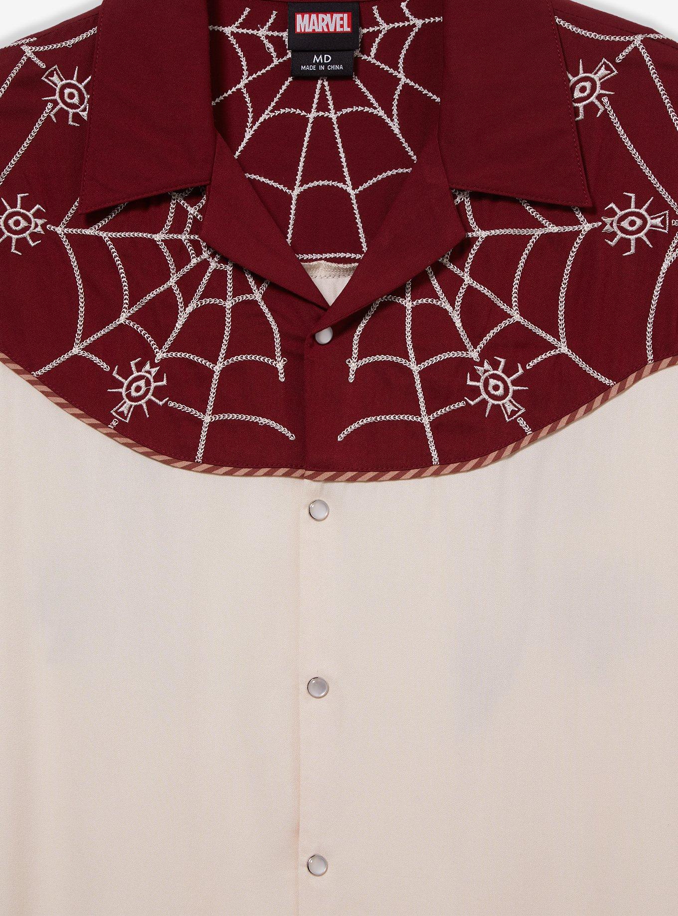 Marvel Spider-Man Web-Slinger Western Woven Button-Up - BoxLunch Exclusive, , alternate