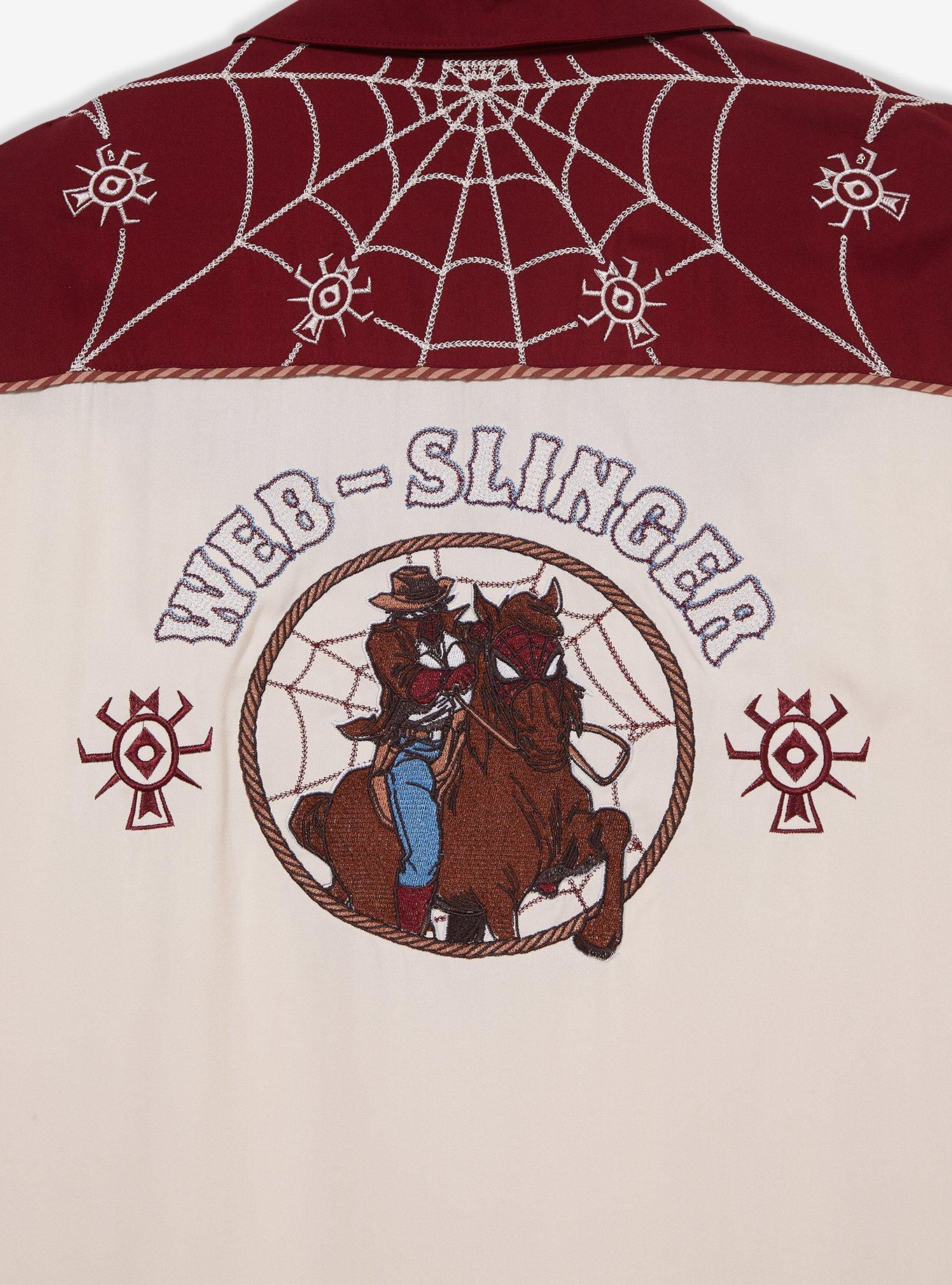 Marvel Spider-Man Web-Slinger Western Woven Button-Up - BoxLunch Exclusive, , alternate