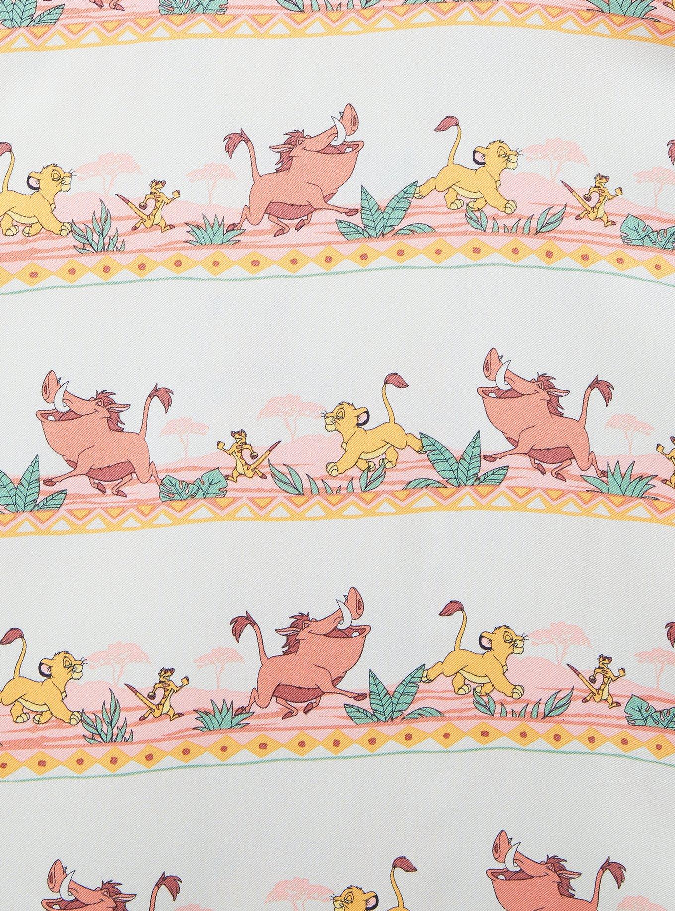 Disney The Lion King Simba, Timon, and Pumbaa Hakuna Matata Woven Shirt — BoxLunch Exclusive, , alternate
