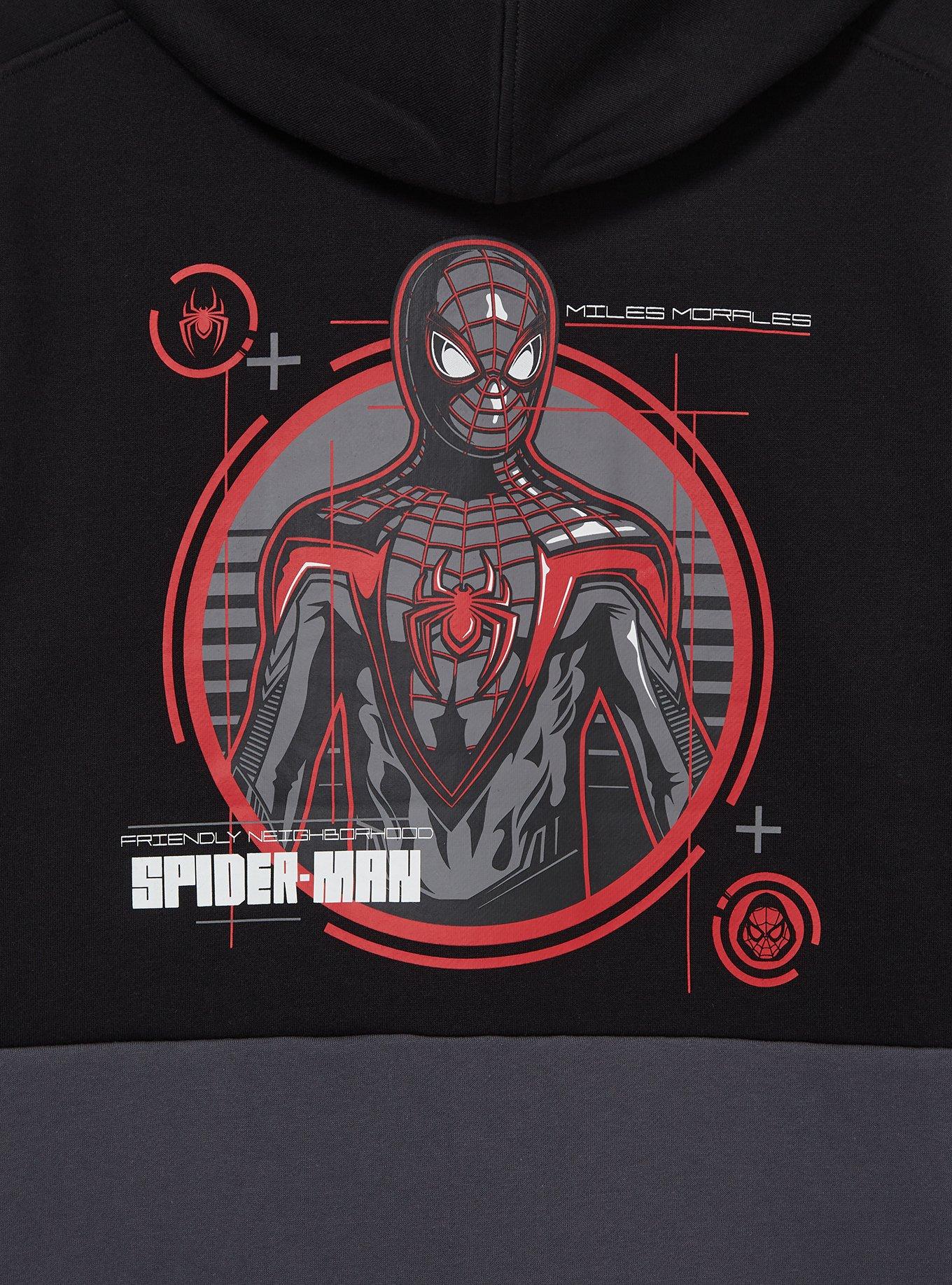 Marvel Spider-Man: Across the Spider-Verse Multi-Pocket Hoodie &mdash; BoxLunch Exclusive, BLACK, alternate