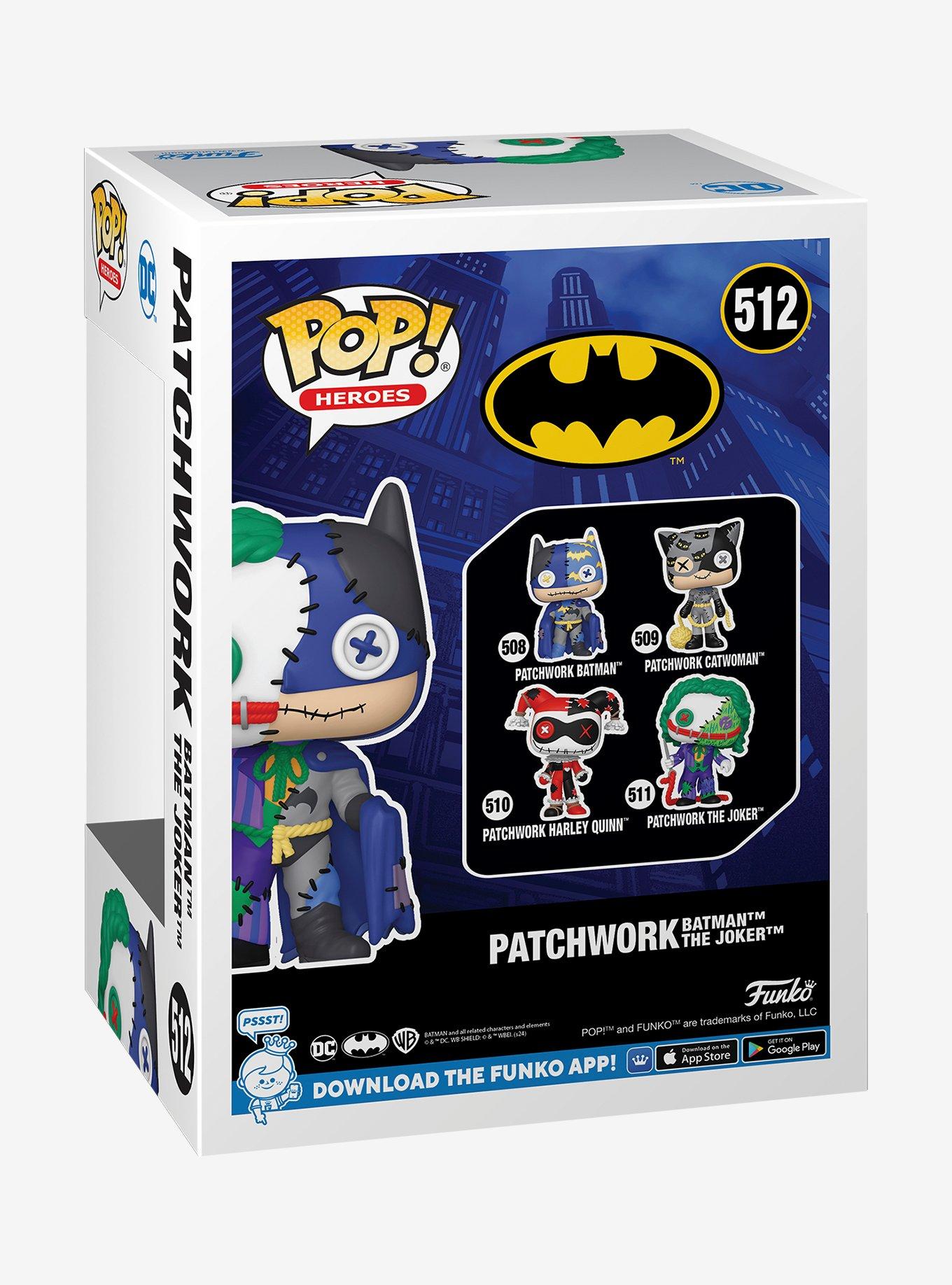 Funko DC Comics Batman Pop! Heroes Patchwork Batman The Joker Vinyl Figure Hot Topic Exclusive, , alternate