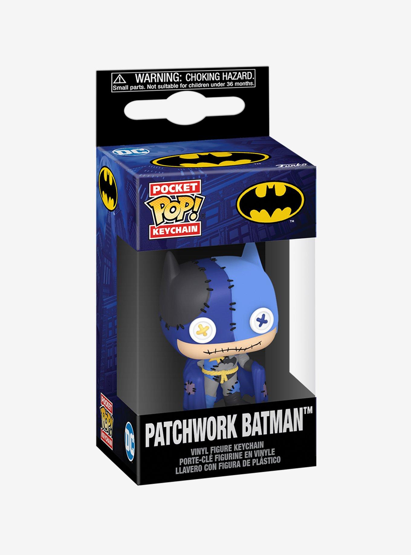 Funko DC Comics Batman Pocket Pop! Patchwork Batman Vinyl Key Chain, , hi-res