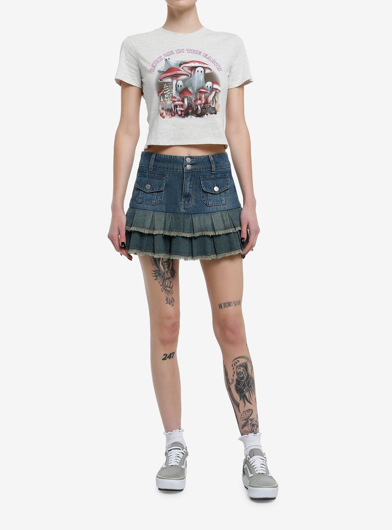 Thorn & Fable Bury Me In The Earth Girls Crop T-Shirt, , hi-res