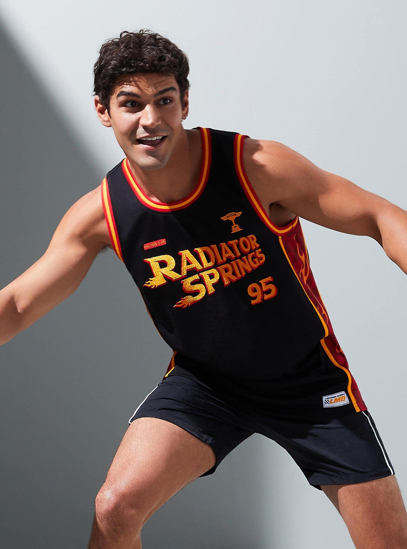 Disney Pixar Cars Lightning McQueen Basketball Jersey - BoxLunch Exclusive, BLACK, alternate