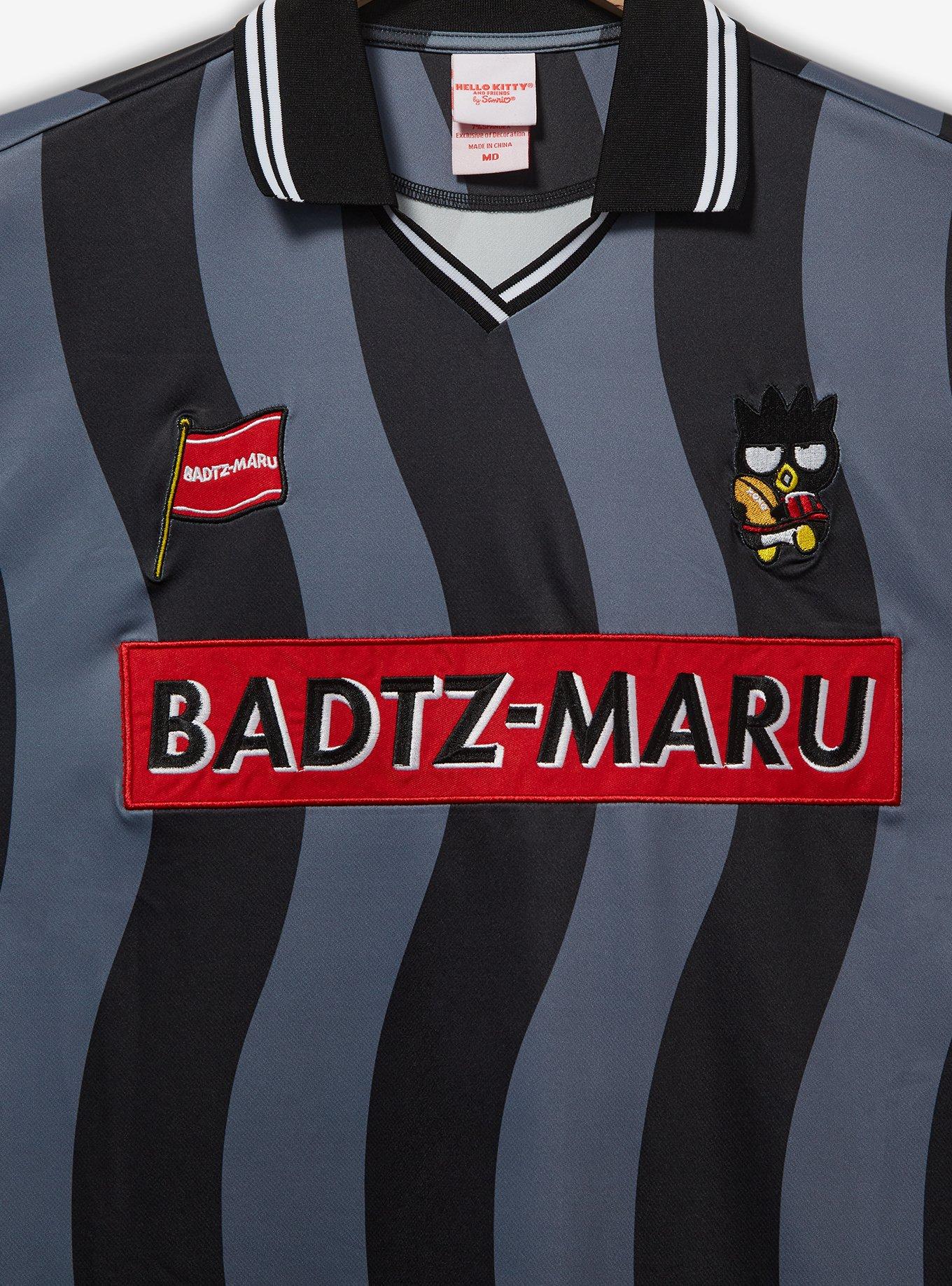 Sanrio Badtz-Maru Striped Soccer Jersey — BoxLunch Exclusive, BLACK  CHARCOAL, alternate