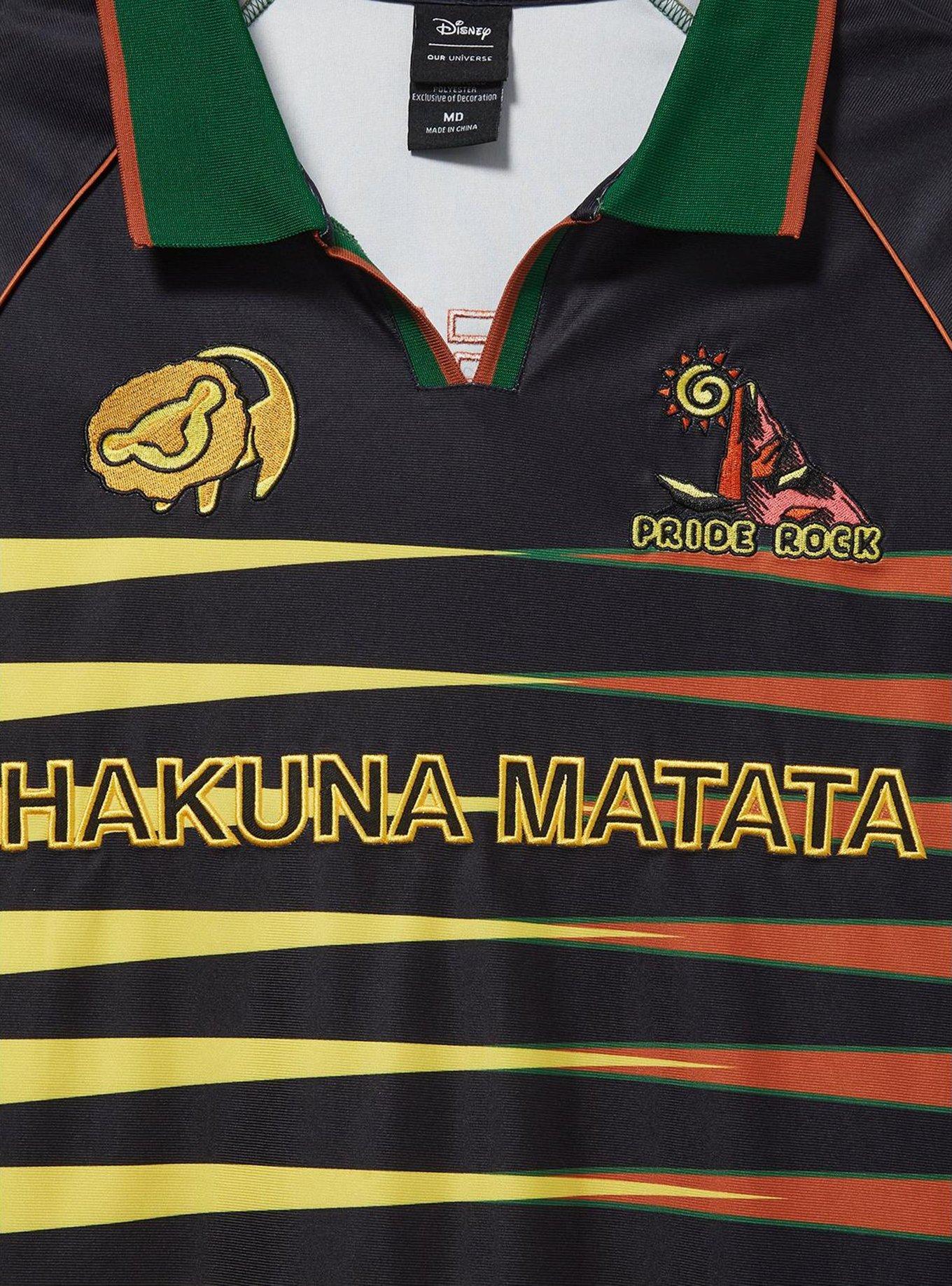 Disney The Lion King Mufasa Hakuna Matata Soccer Jersey — BoxLunch Exclusive, BLACK STRIPE, alternate