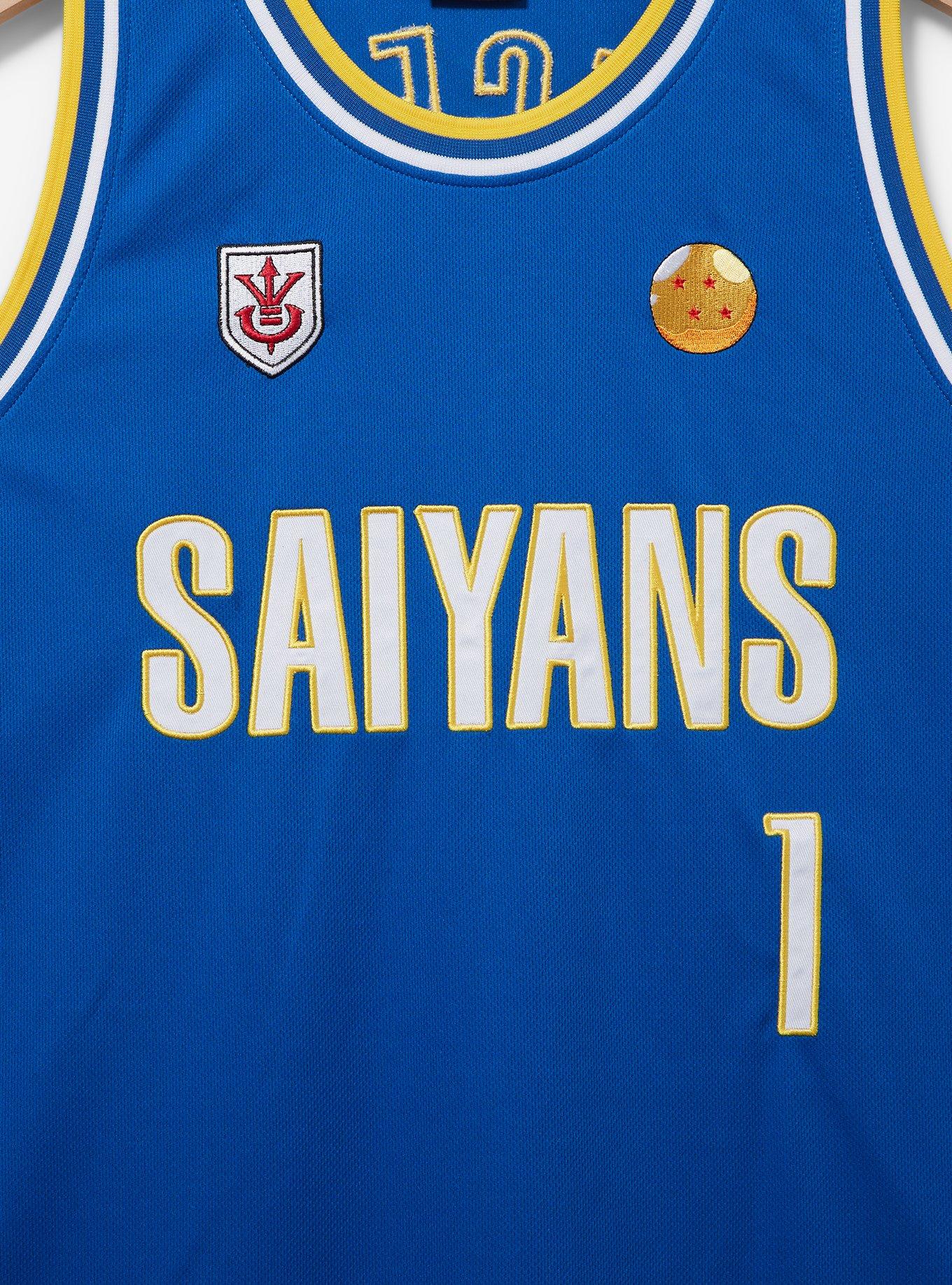 Dragon Ball Z Saiyan Vegeta Basketball Jersey — BoxLunch Exclusive, BLUE, alternate