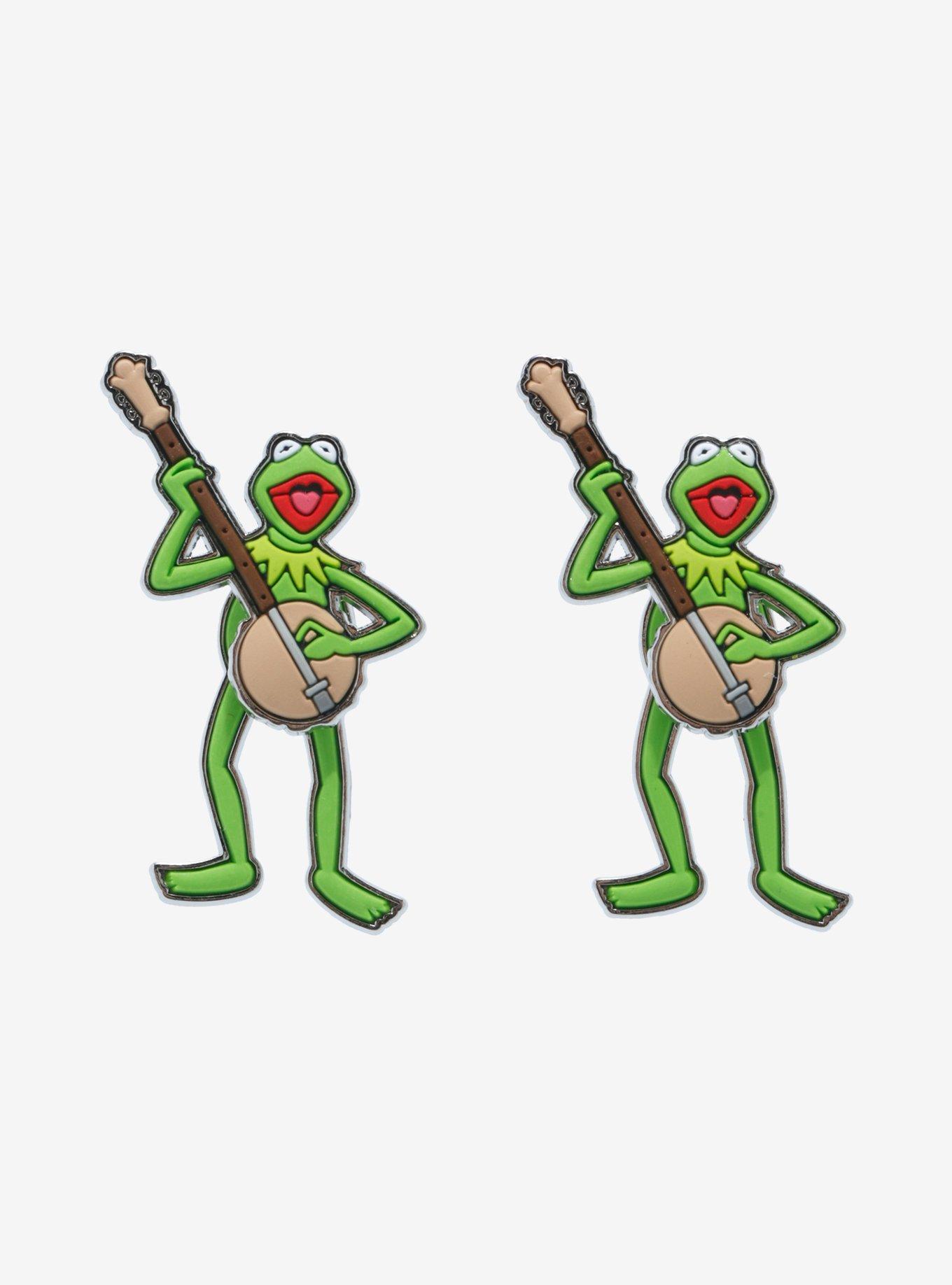 Disney The Muppets Kermit Banjo Front/Back Earrings, , alternate