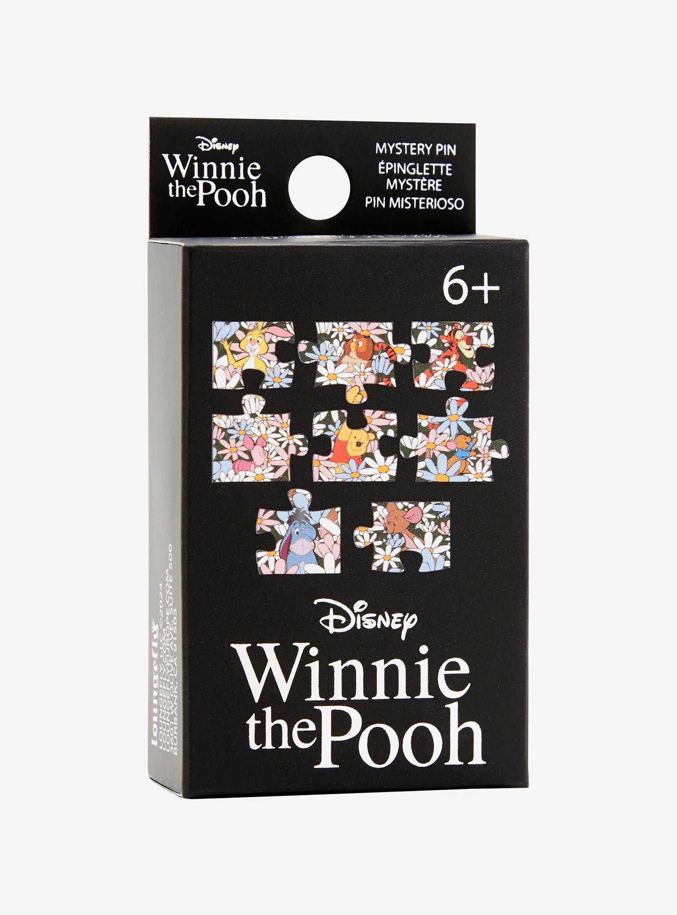 Loungefly Disney Winnie the Pooh Floral Puzzle Piece Blind Box Enamel Pin — BoxLunch Exclusive, , hi-res