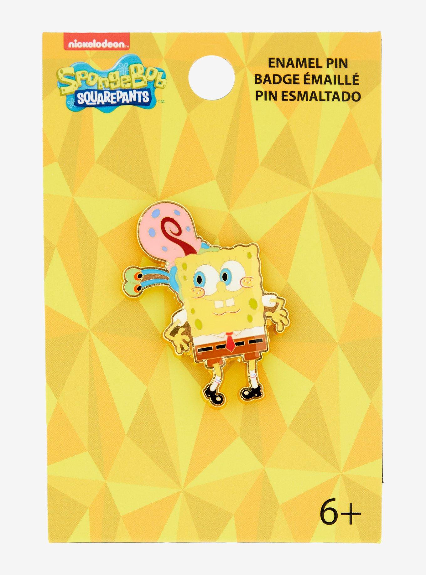 Loungefly SpongeBob SquarePants Gary and SpongeBob Enamel Pin — BoxLunch Exclusive, , alternate