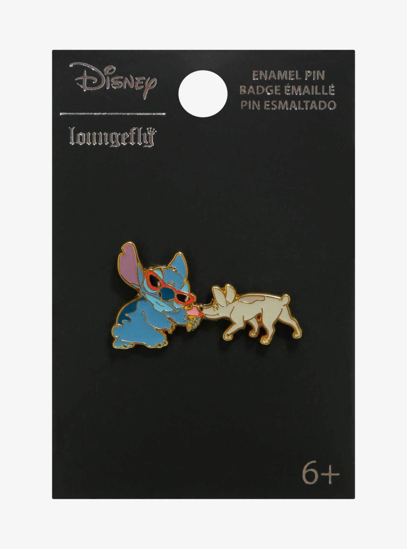 Loungefly Disney Lilo & Stitch Dog Ice Cream Enamel Pin — BoxLunch Exclusive, , hi-res