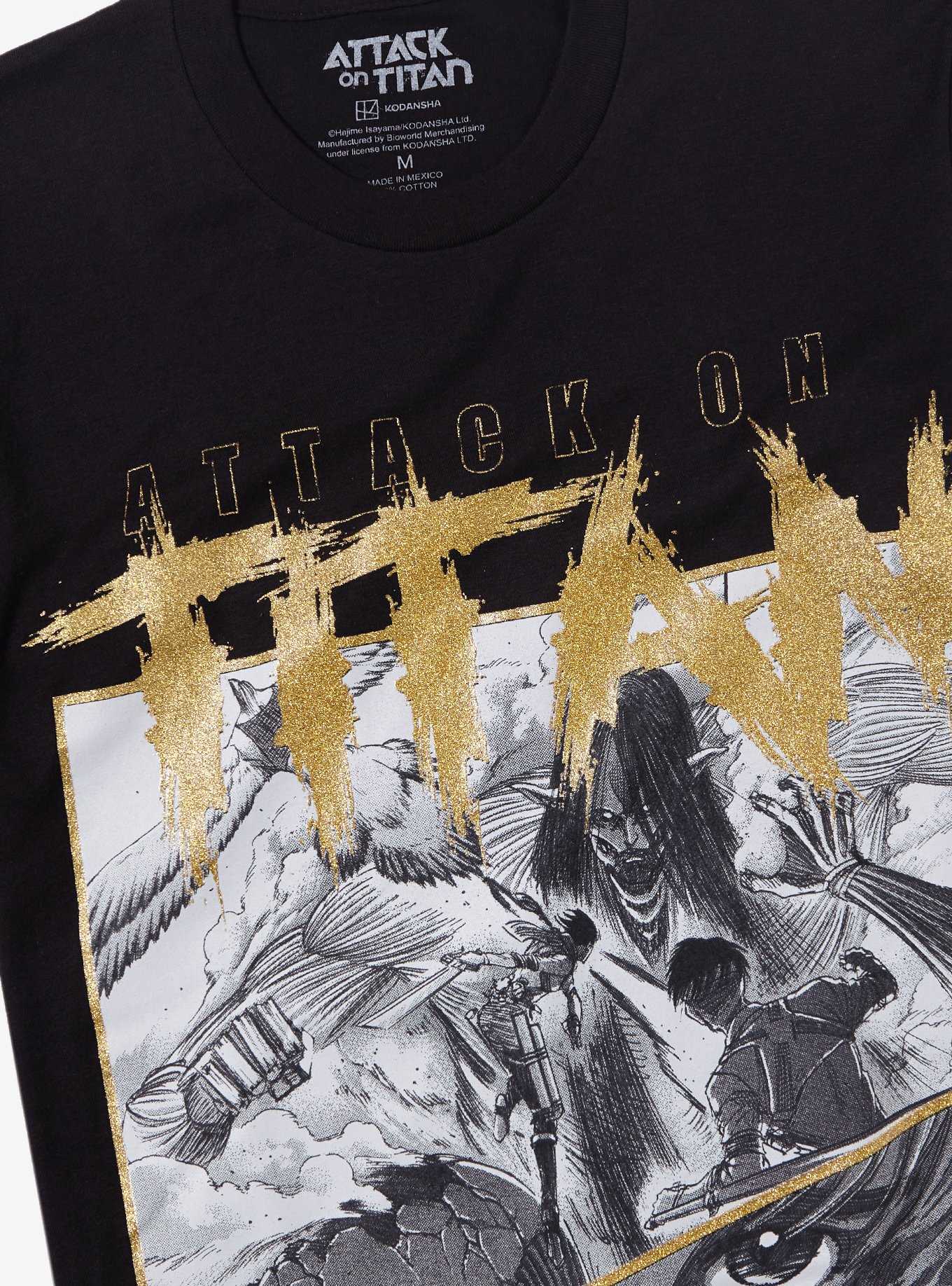 Attack On Titan Final Battle Metallic Print T-Shirt, , hi-res